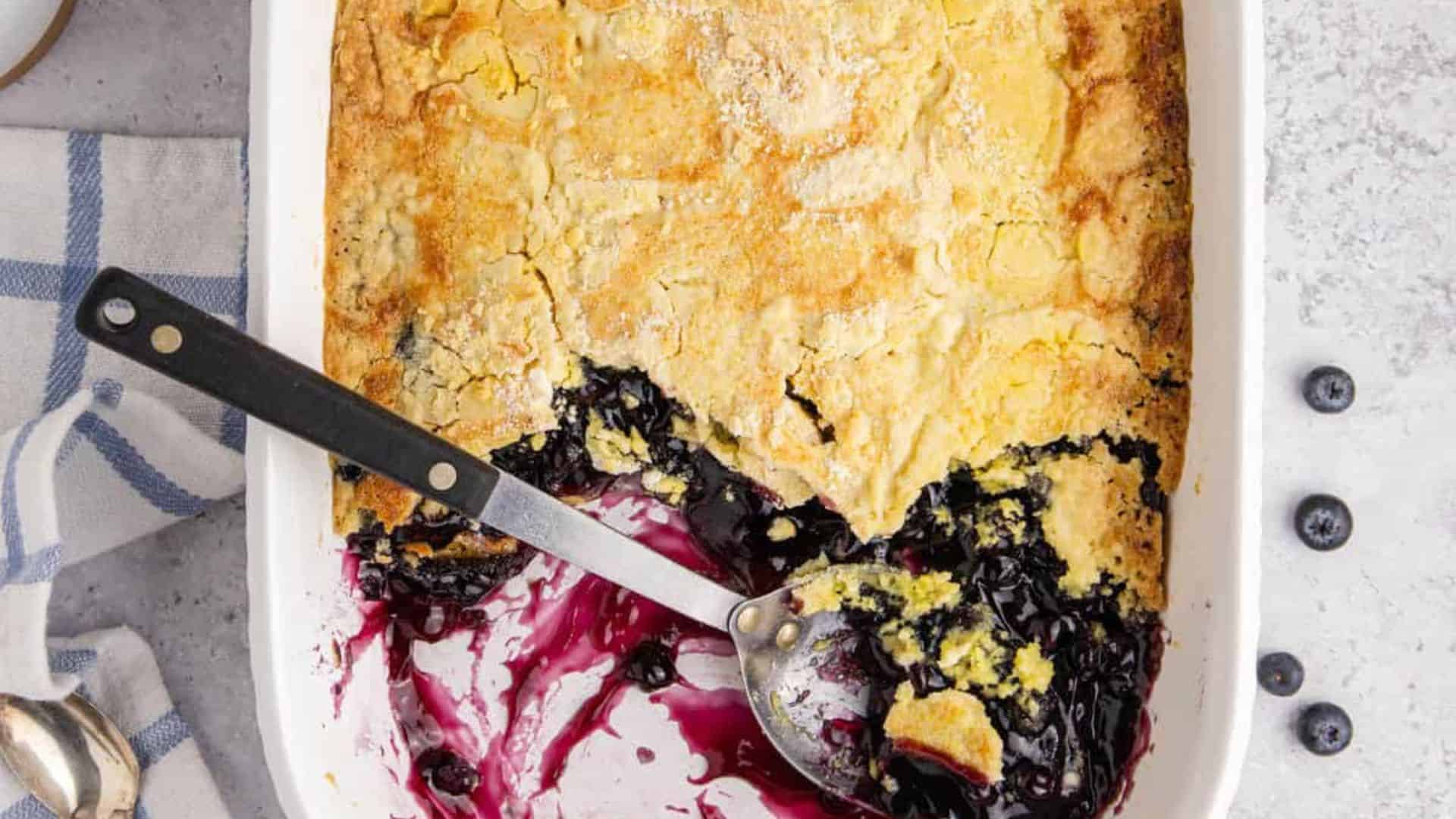 Lemon Blueberry Dump Cake.