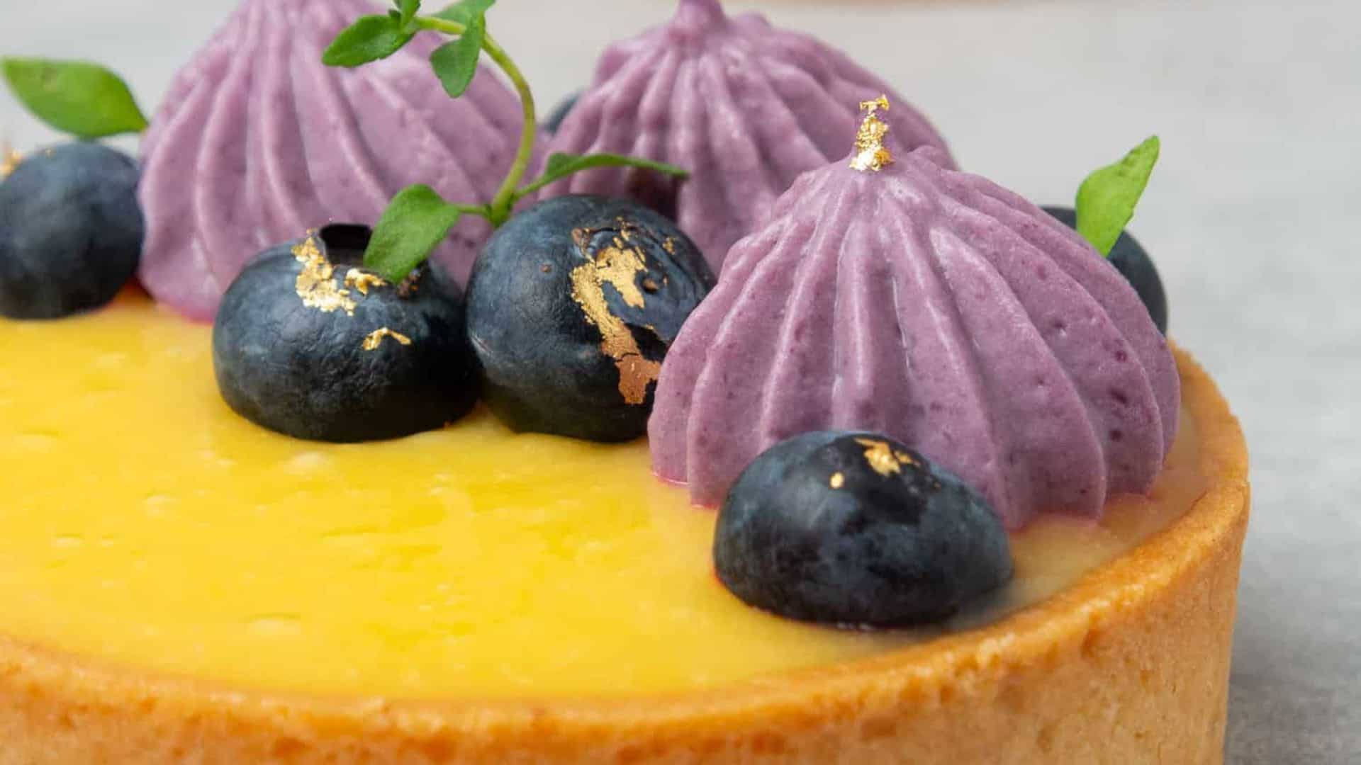Lemon Blueberry Tart .