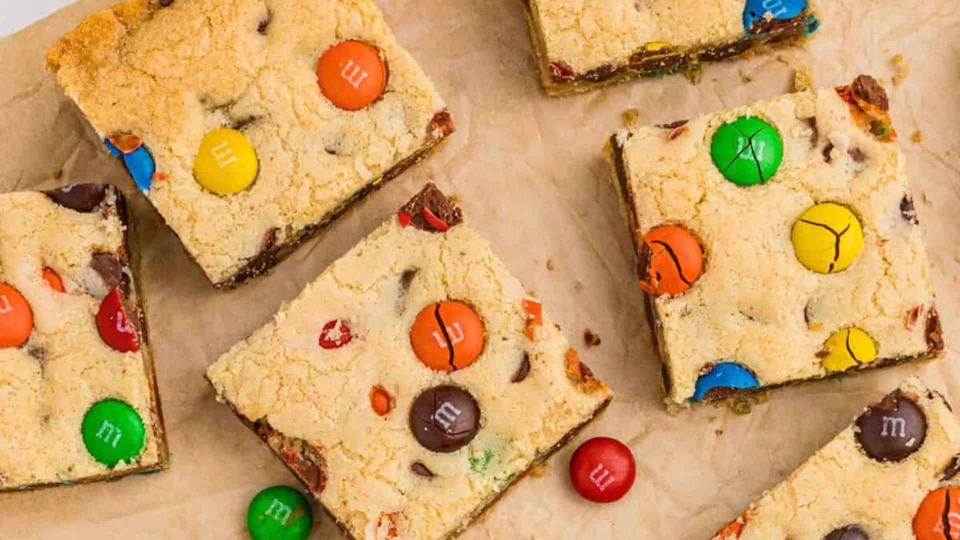 M&M Cookie Bars.