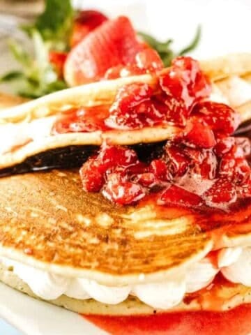 Strawberry Cheesecake Pancakes.