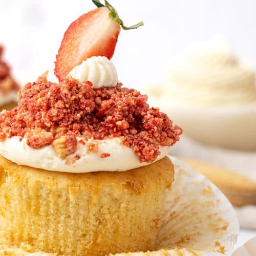 Strawberry Crunch Cupcake.