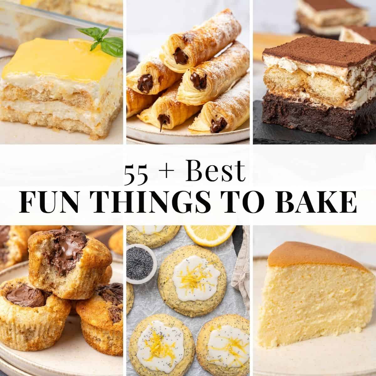 6 different desserts.
