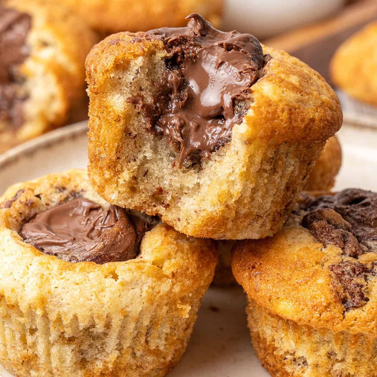 Banana Nutella Muffins.