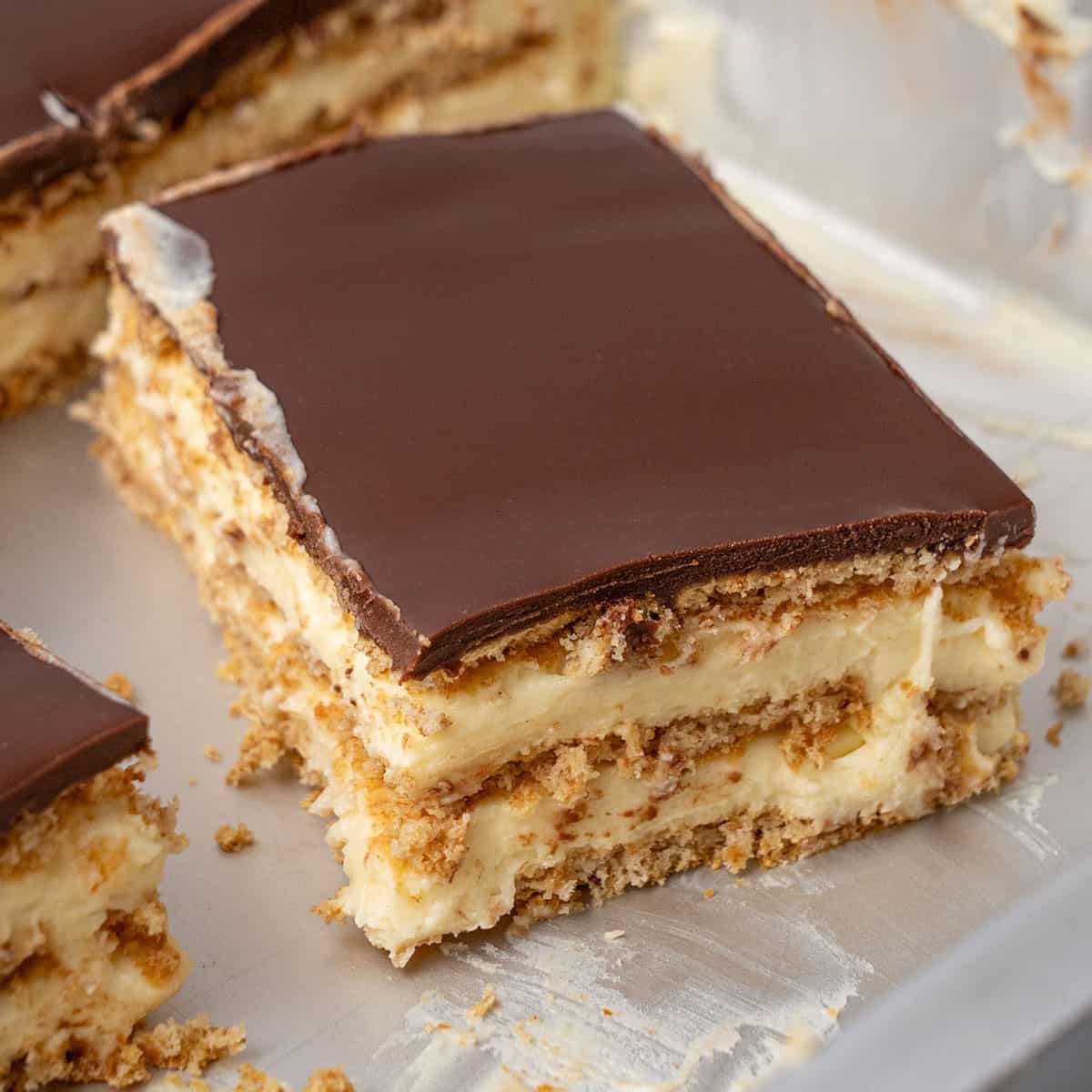 Chocolate Eclair Cake.