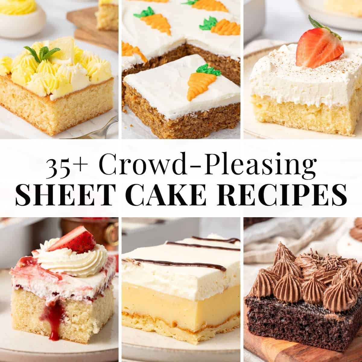 6 different crowd pleasing desserts.
