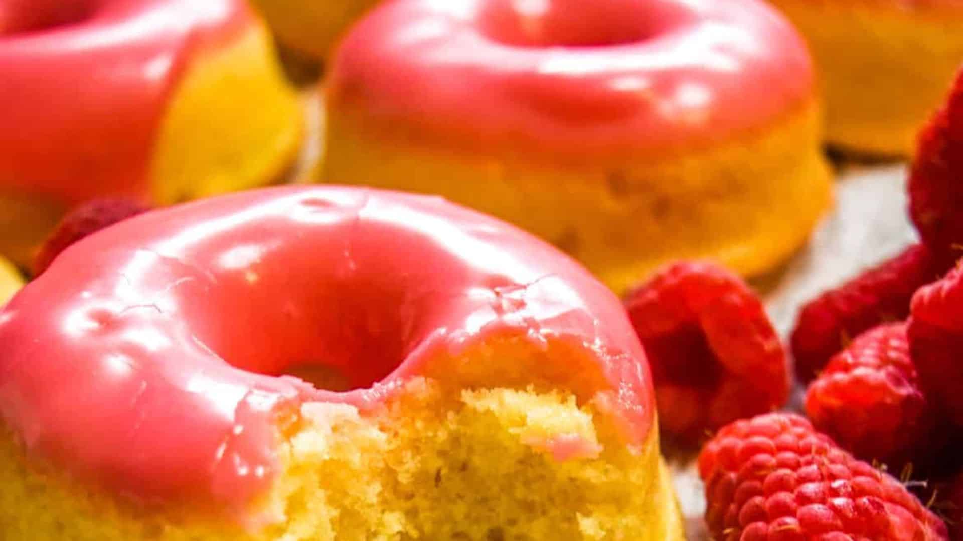 Lemon and Raspberry Donuts.