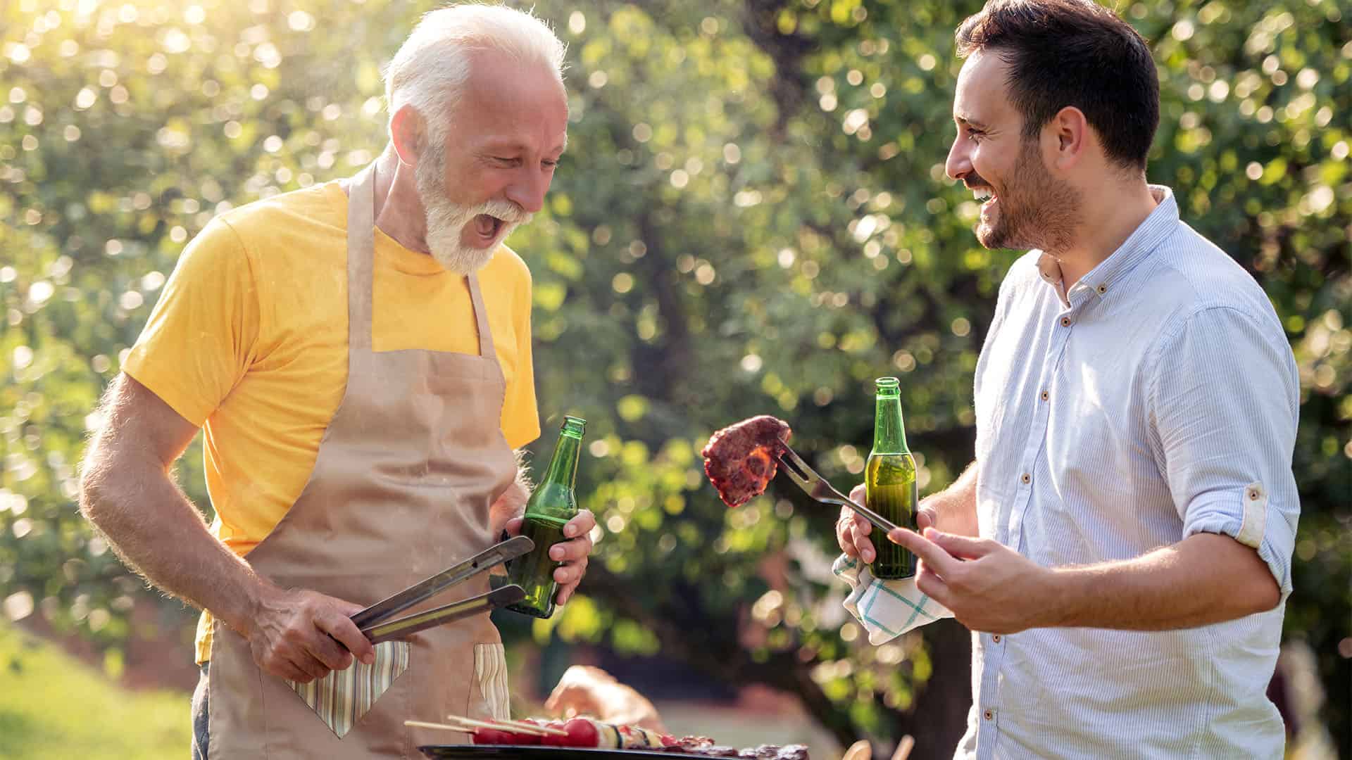 Men grilling