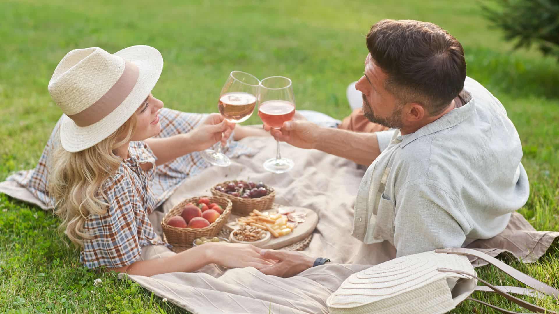 couple having Picnic.