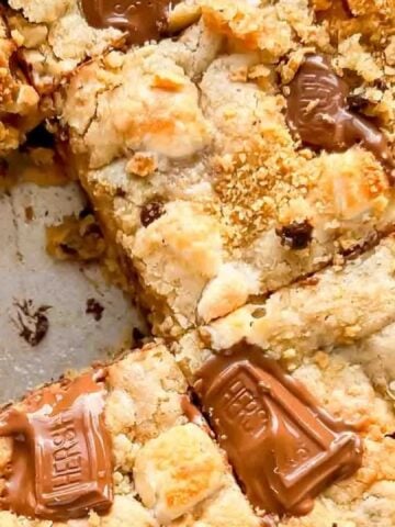 smores casserole in a baking dish