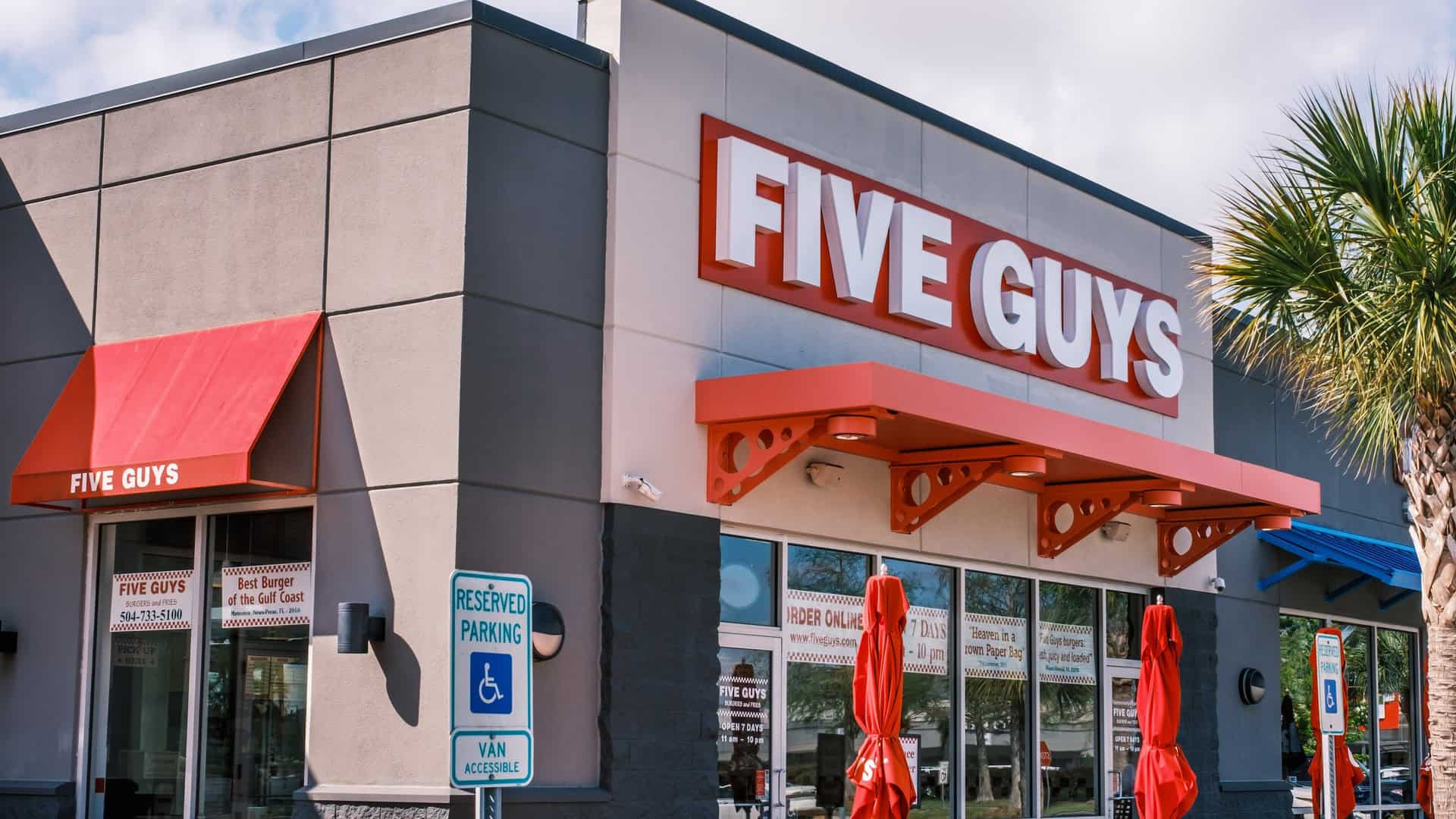 Five Guys Burgers and Fries storefront