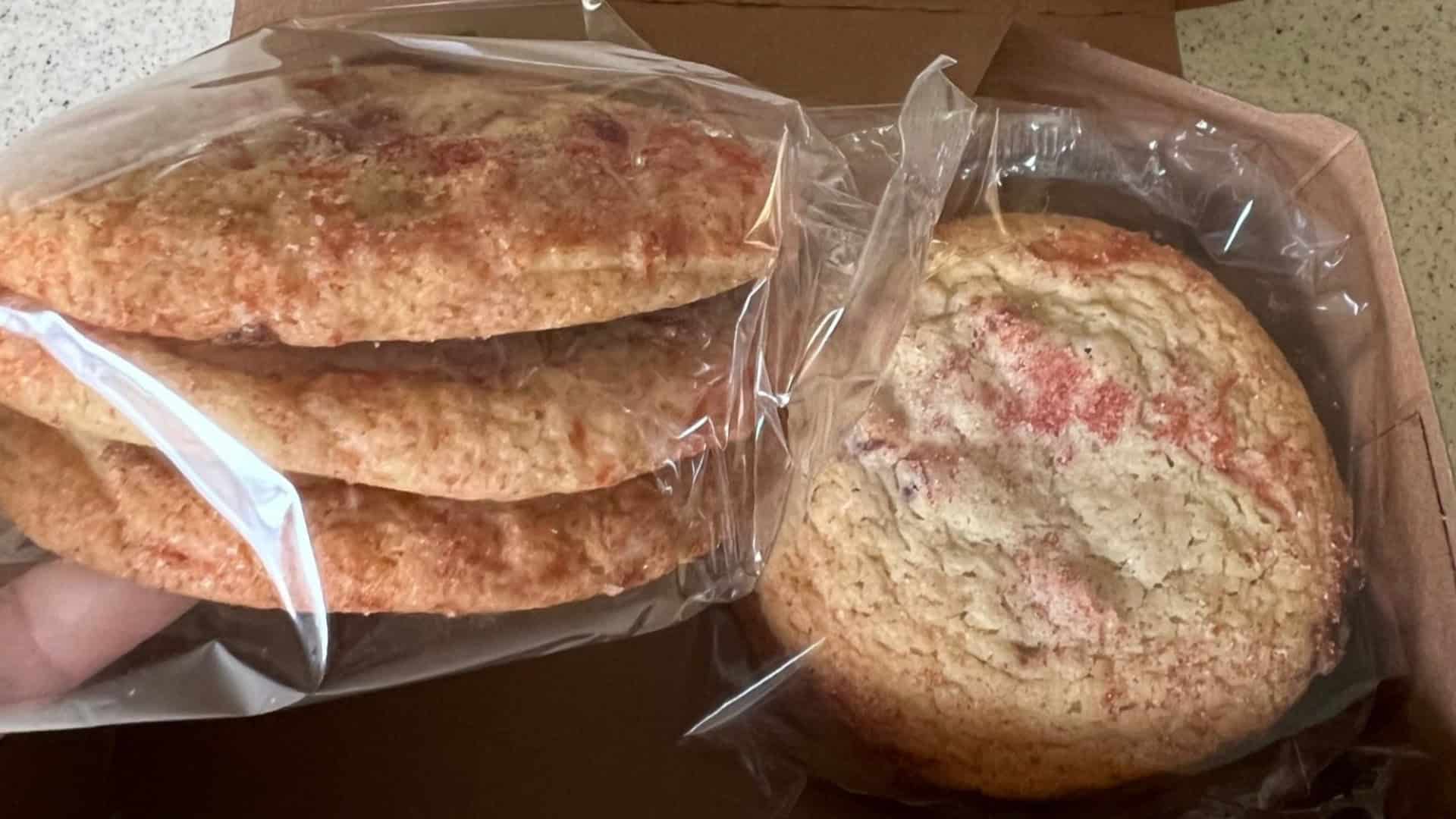 TJ's strawberry doodle cookies in package