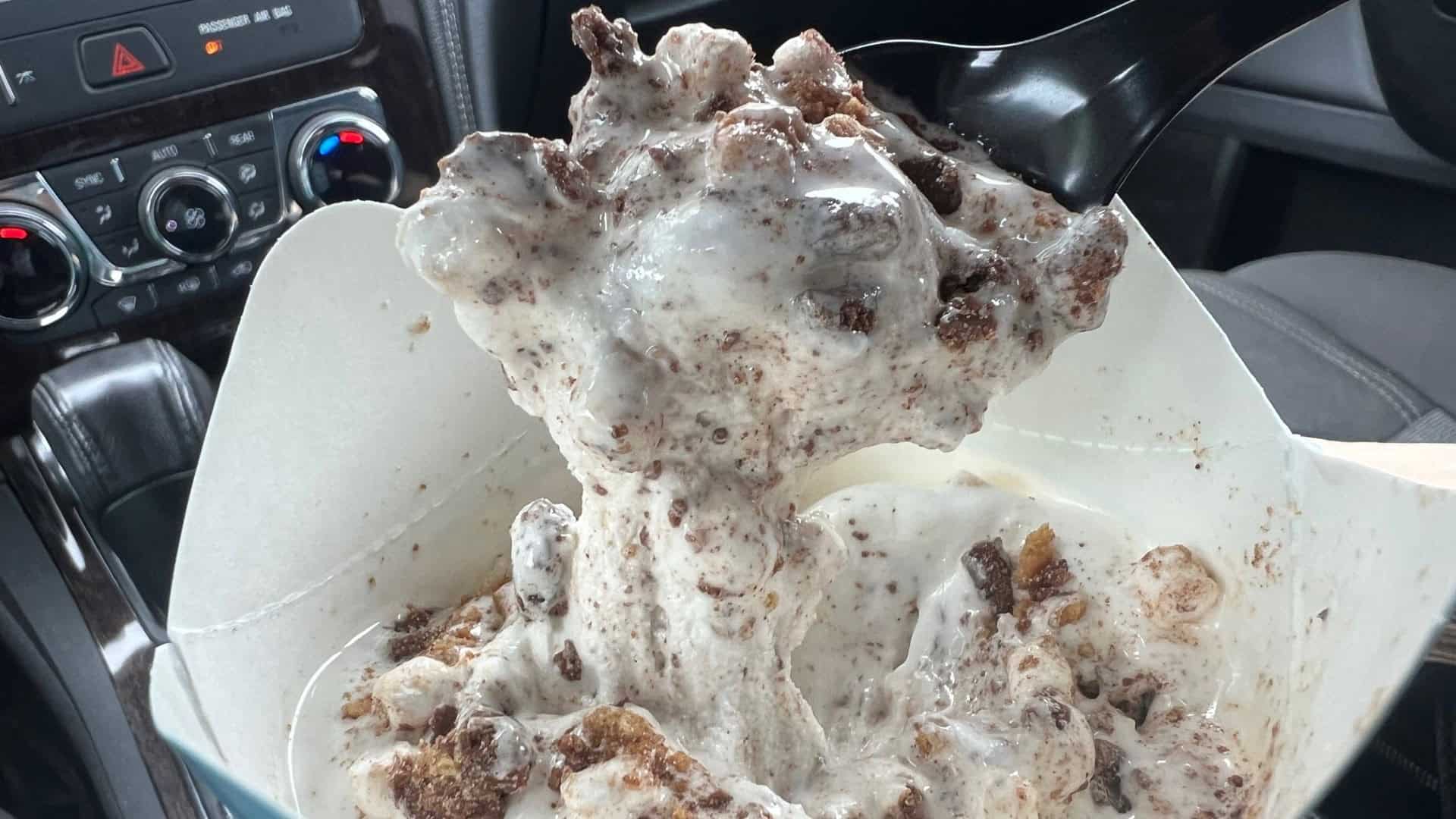 s'mores mcflurry in a paper cup