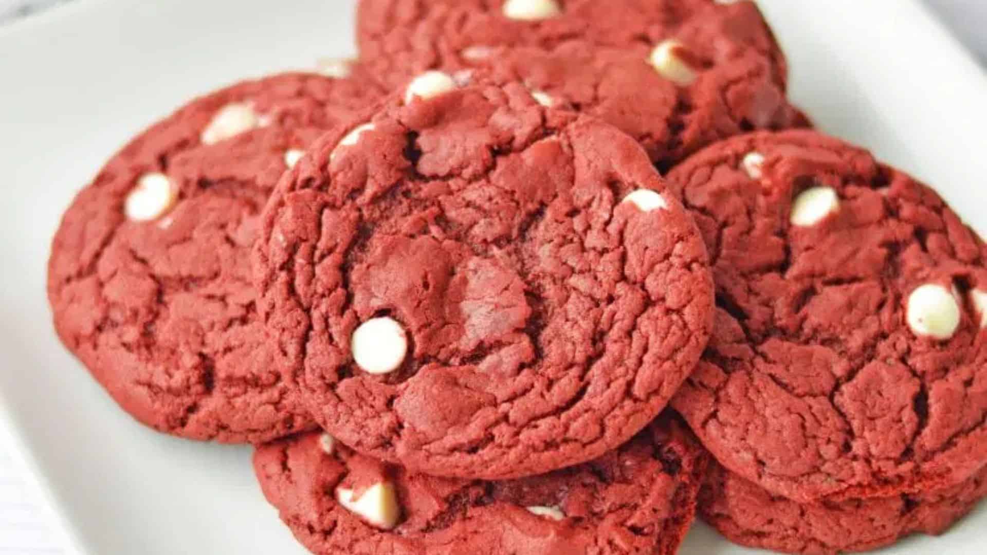 Cake Mix Red Velvet Cookies.