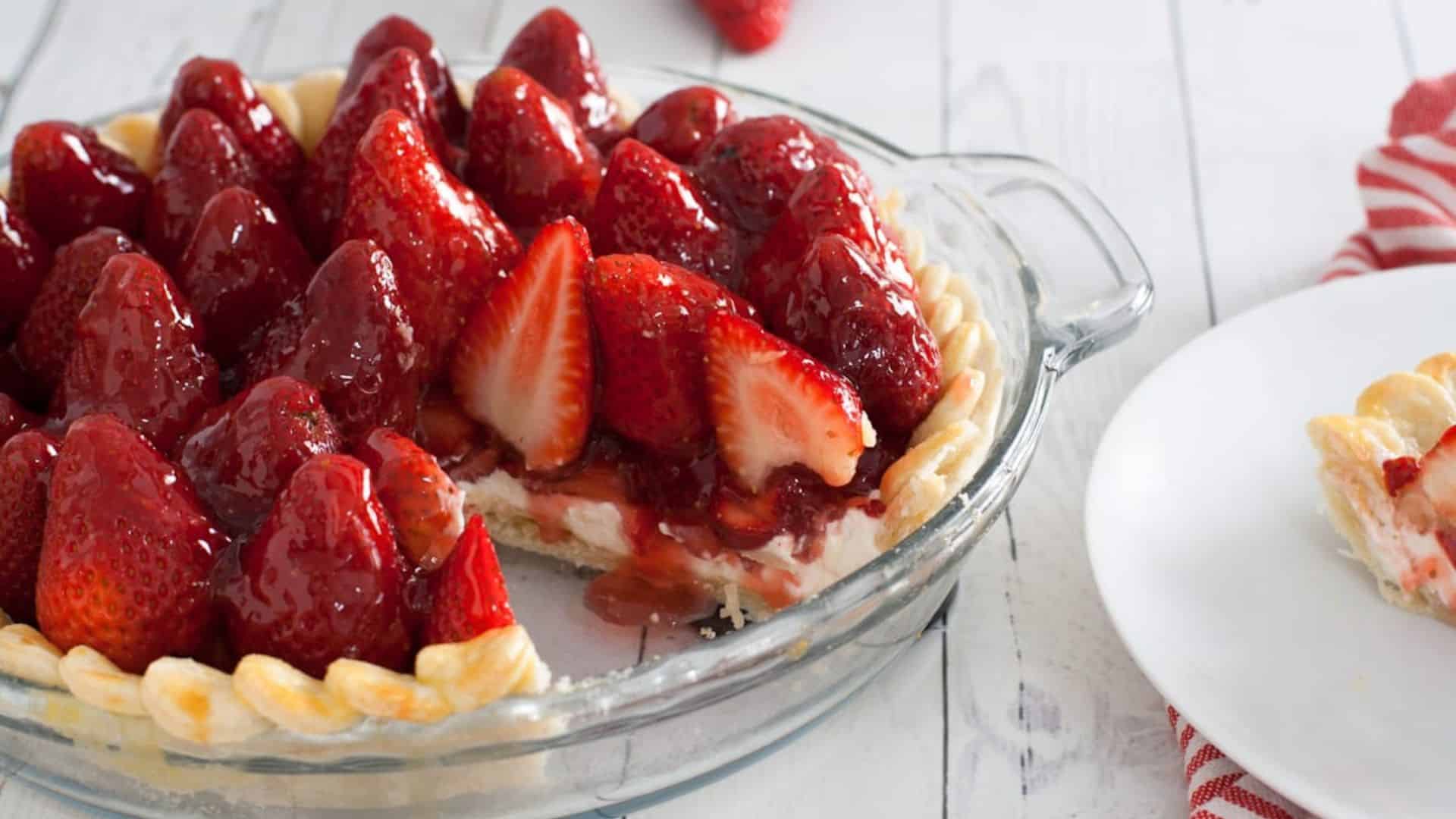 Old Fashioned Strawberry Glaze Pie.