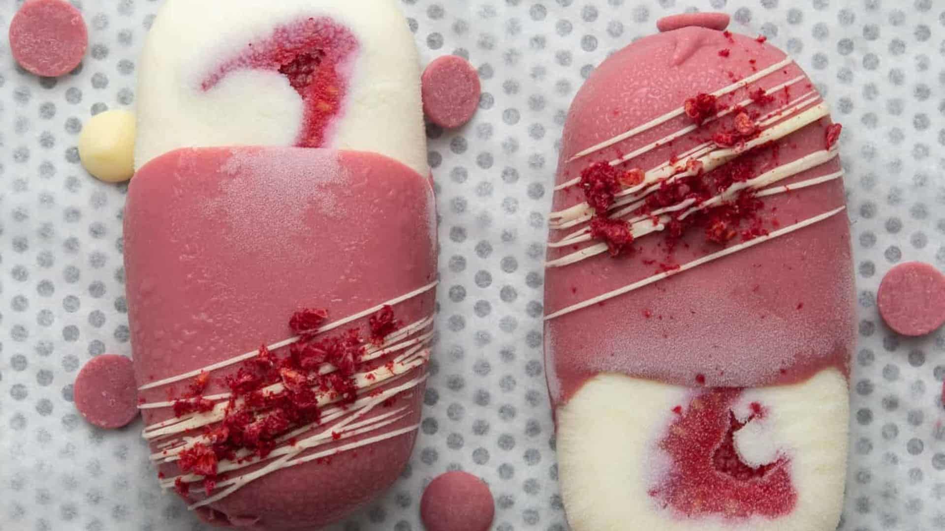 Raspberry Ruby Ice Cream Bar