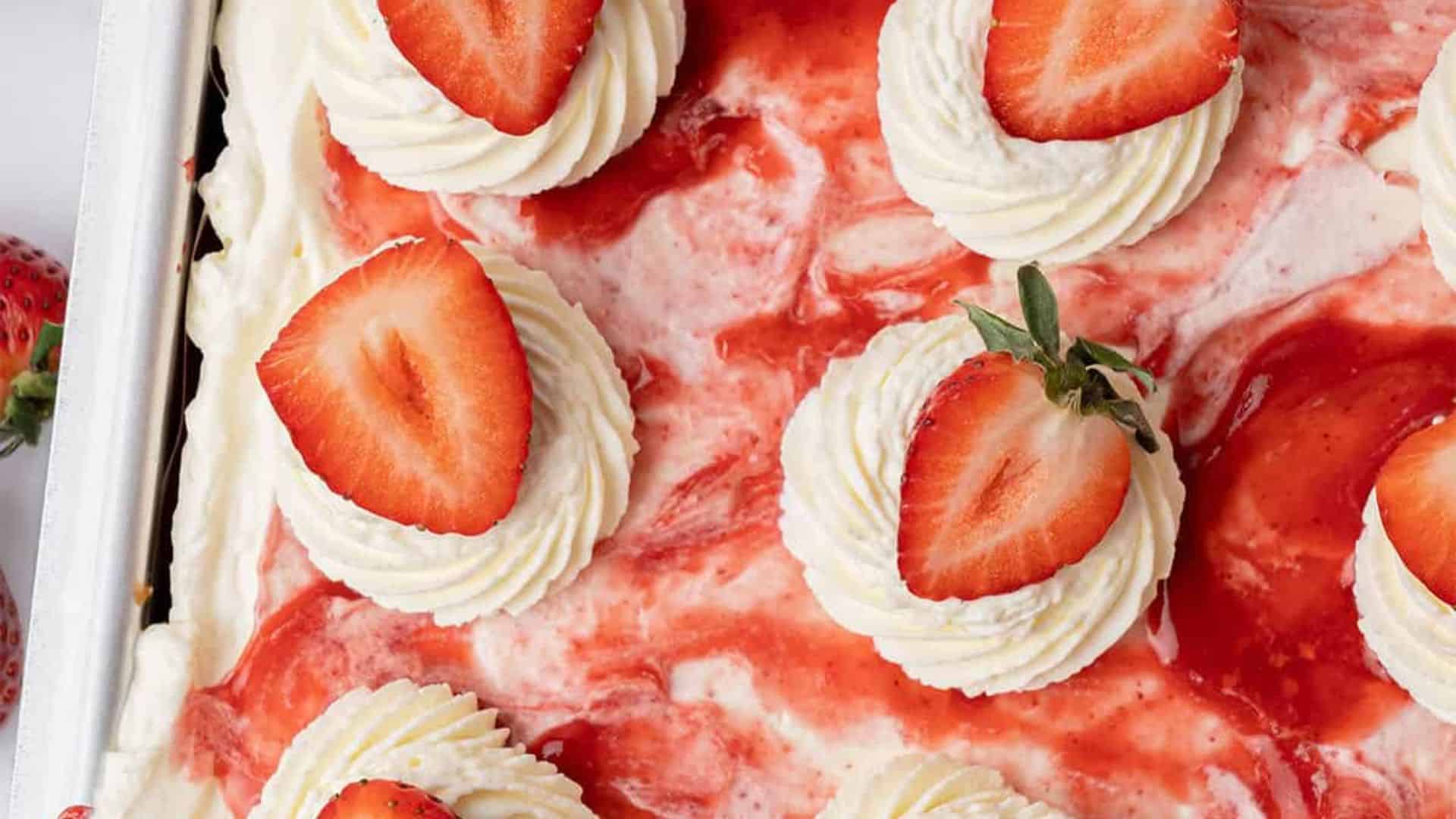 Strawberry Poke Cake.