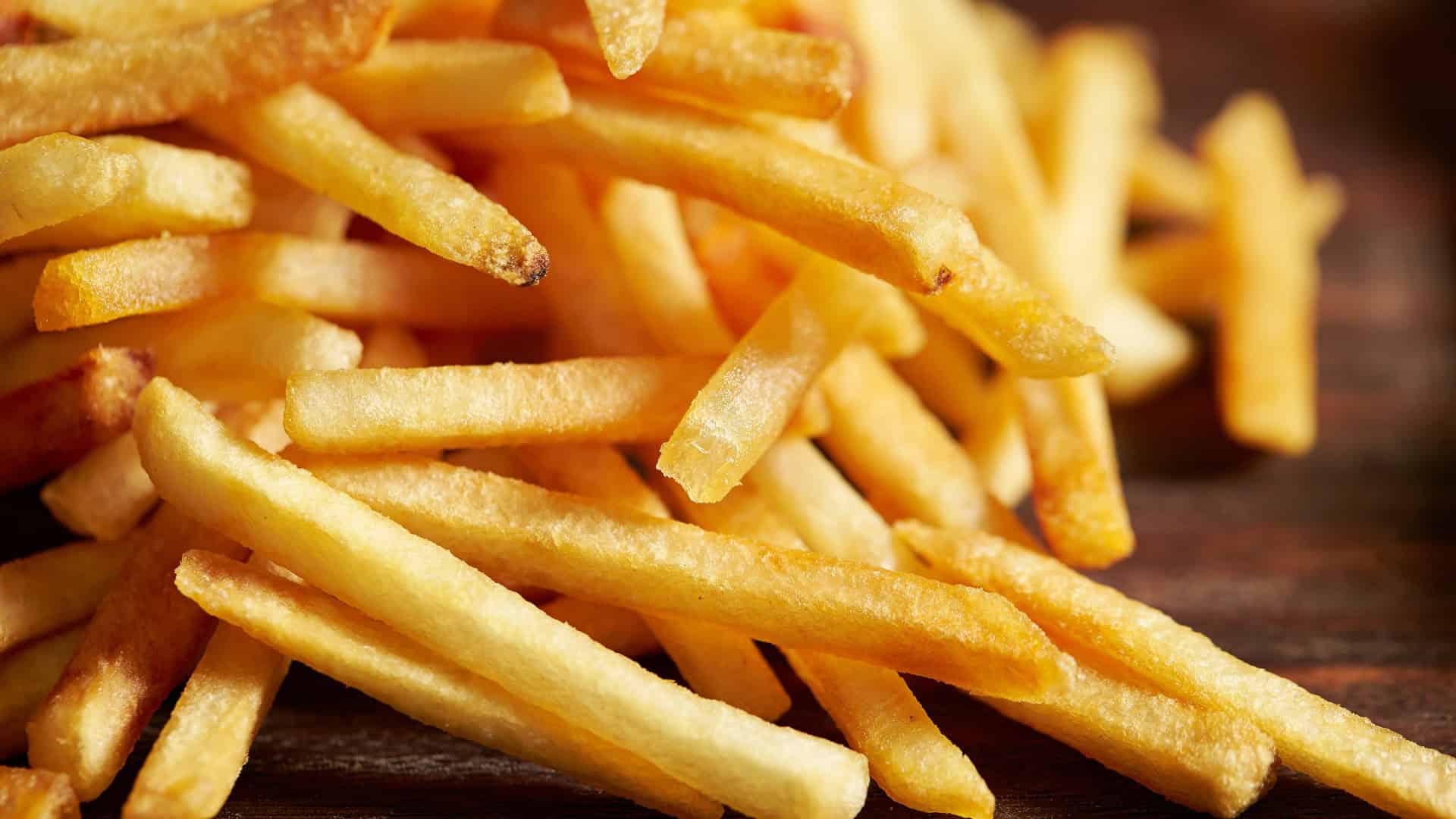 golden brown french fries on a table
