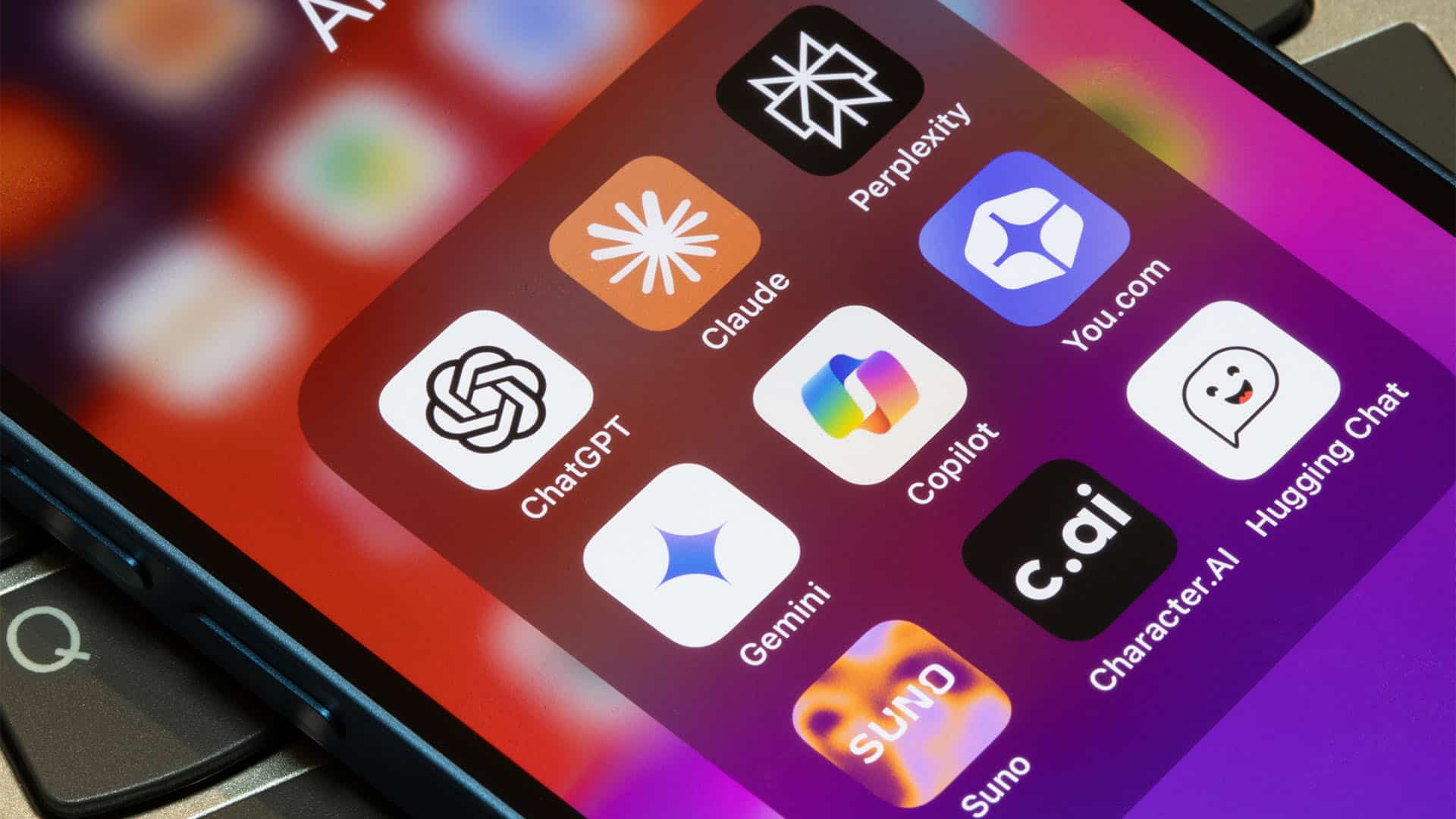 AI apps on a phone.