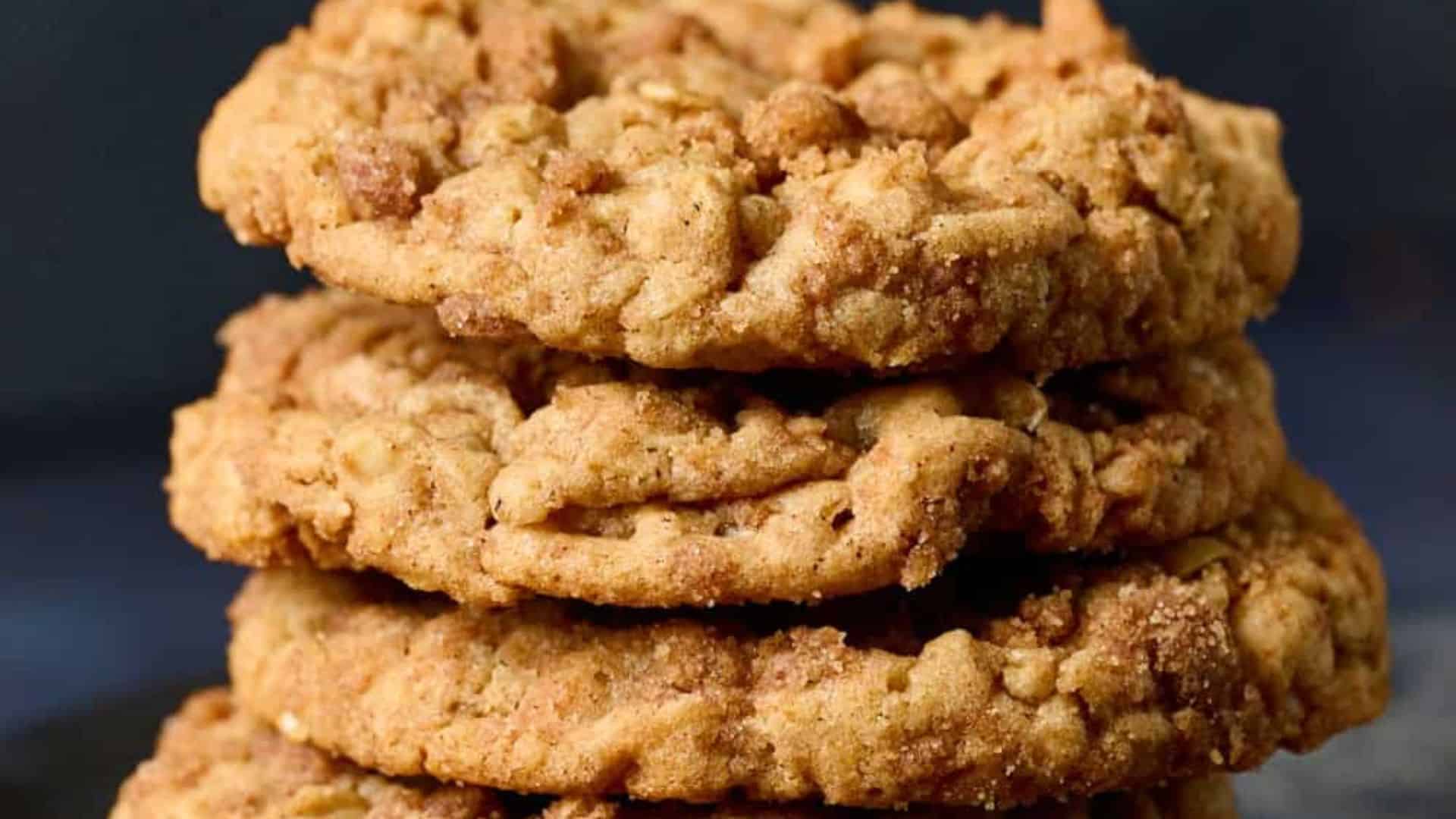 Cinnamon Oatmeal Cookies with Streusel.