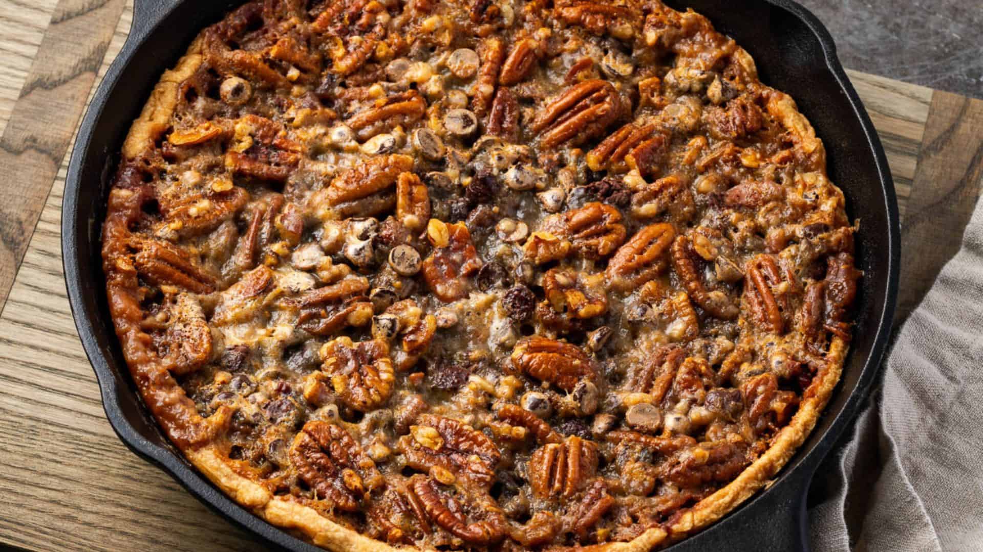 Decadent Chocolate Pecan Pie.