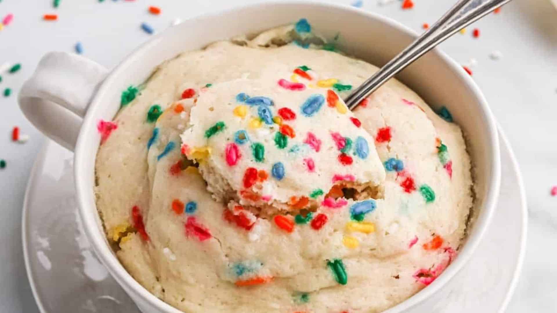 Microwave Vanilla Mug Cake.