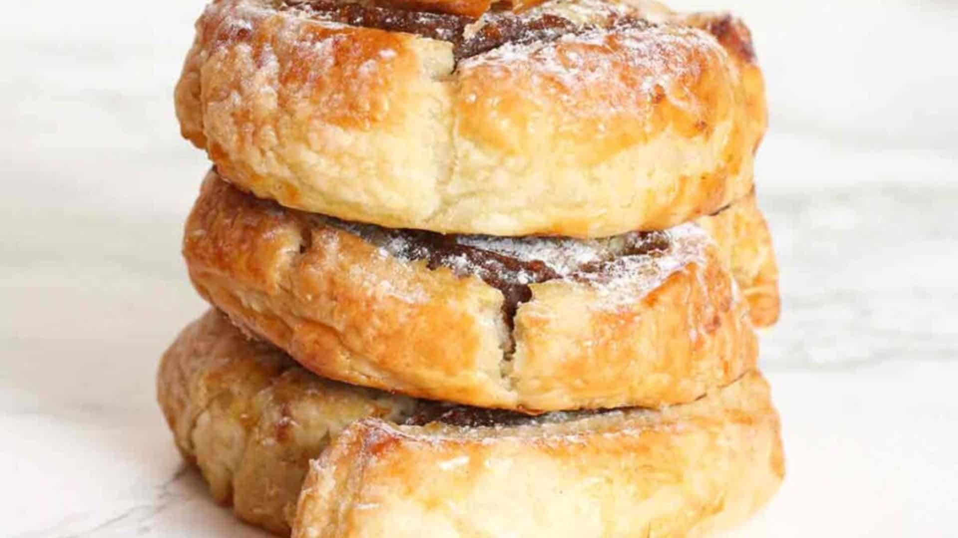 Pumpkin Pie Pinwheels with Puff Pastry.