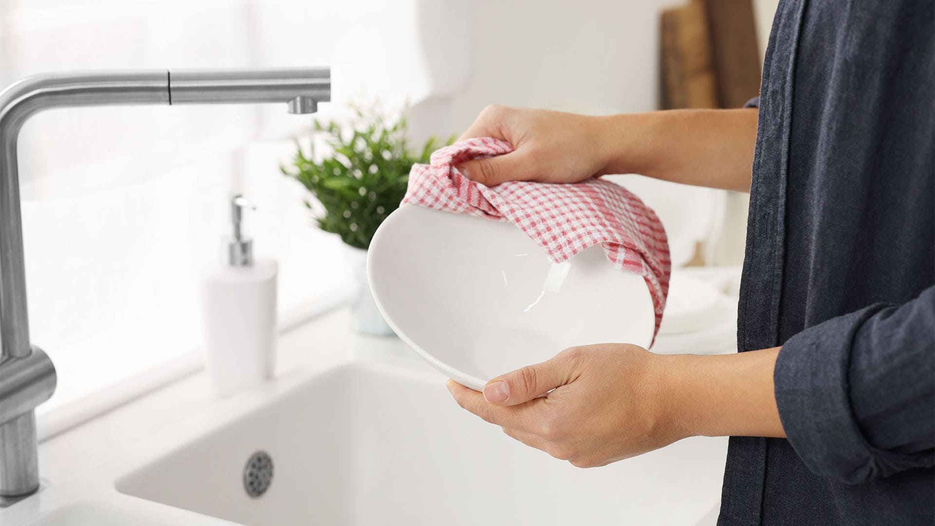 cleaning dishes