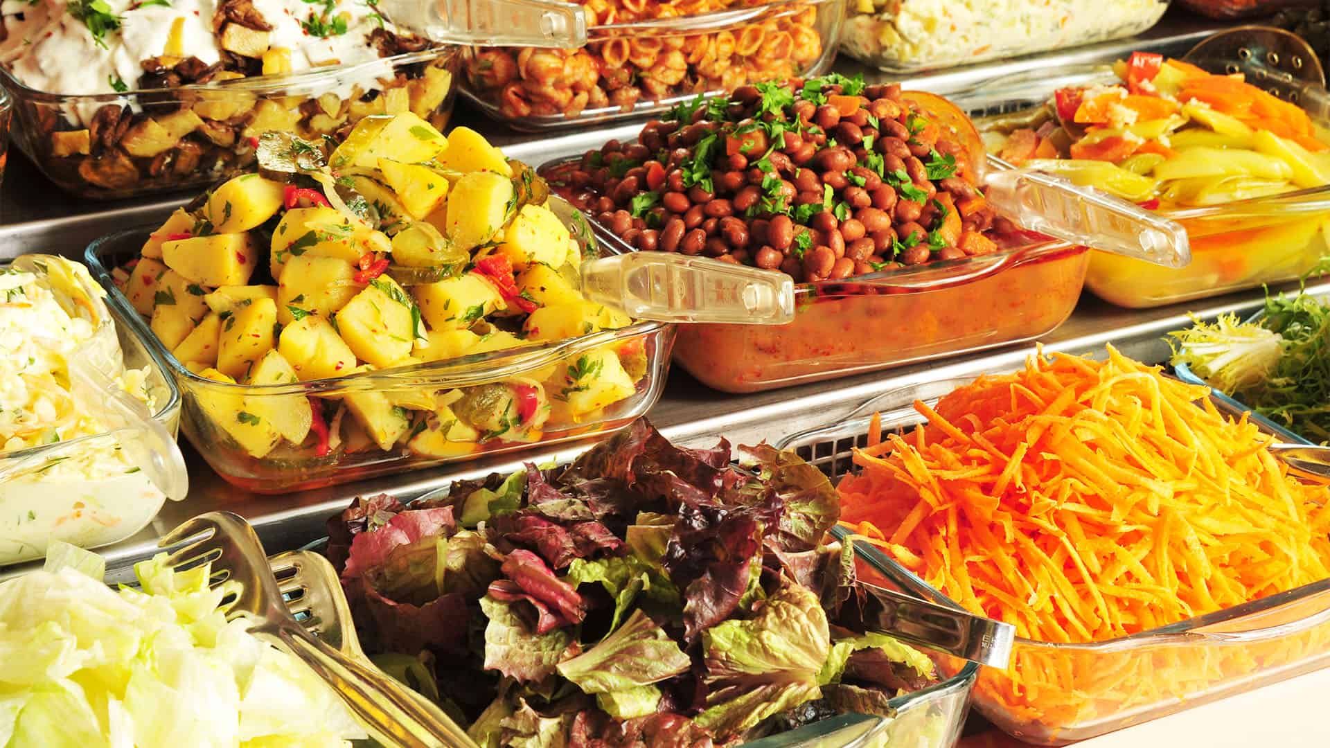 food in glass food containers