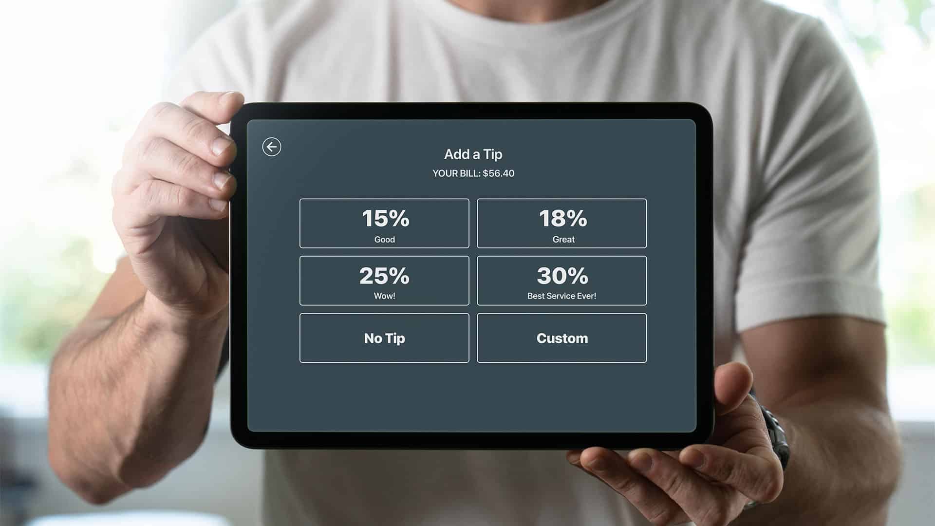 tipping at a restaurant