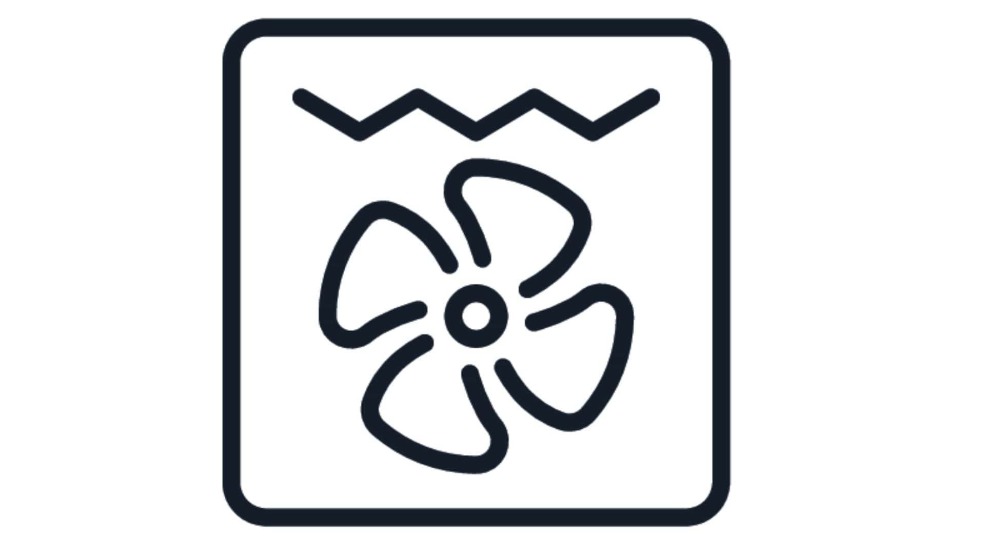 Fan and grill combined (fan with zigzag above)