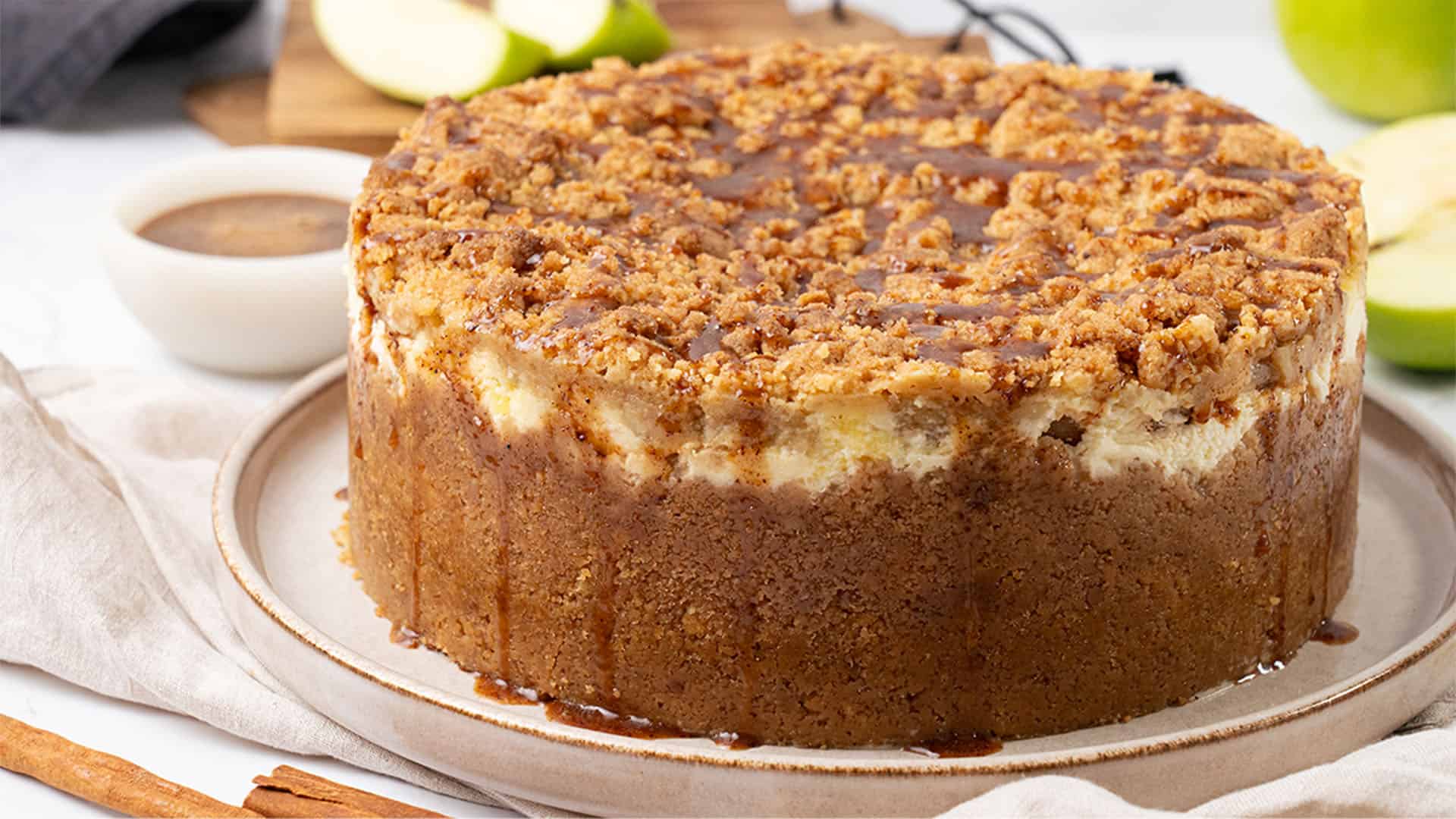Apple Crumb cheesecake.