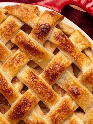 Apple Pie in a pie tin.