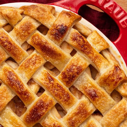 Apple Pie in a pie tin.