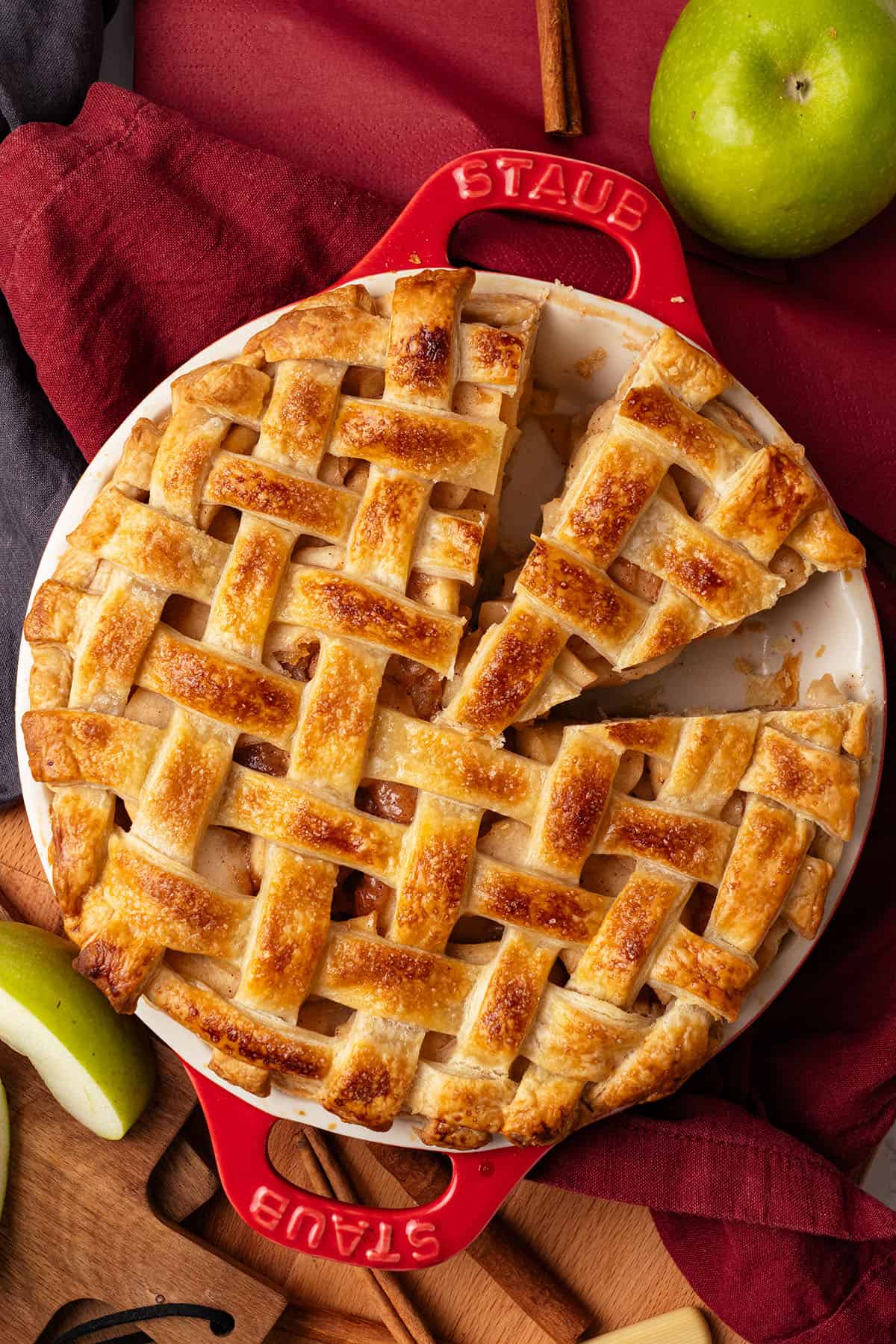 Apple Pie in a pie tin.