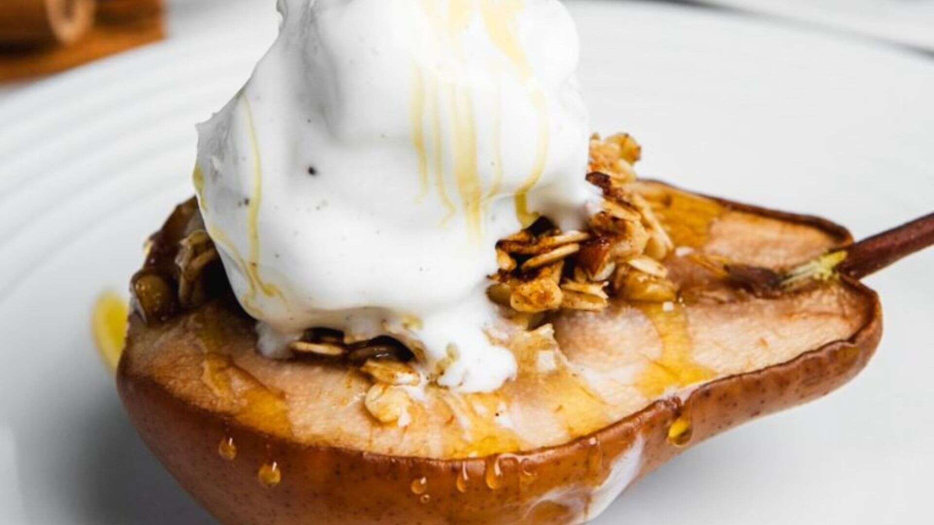 Baked Pears with Walnuts & Honey.