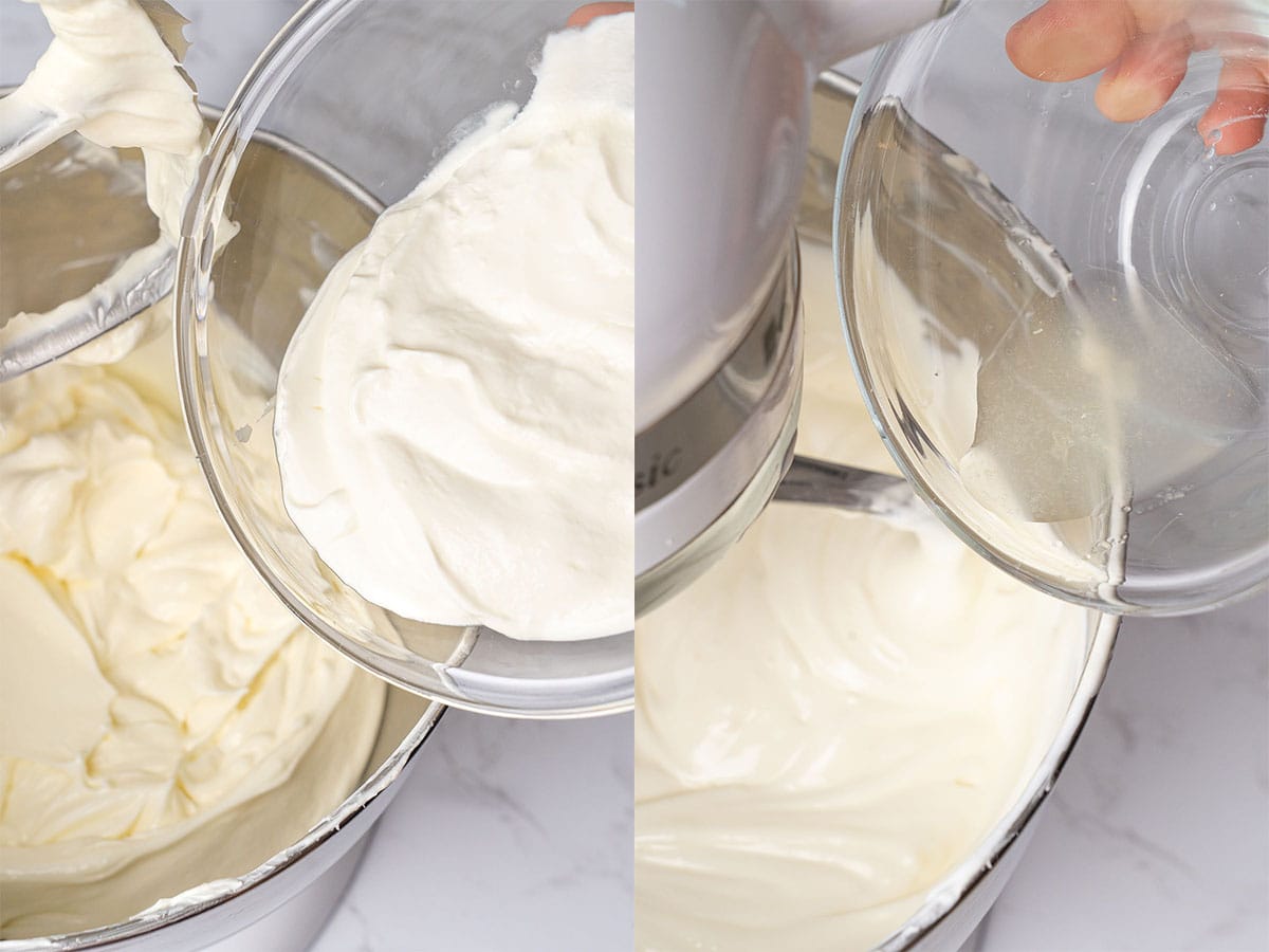 Adding yogurt and lemon juice.