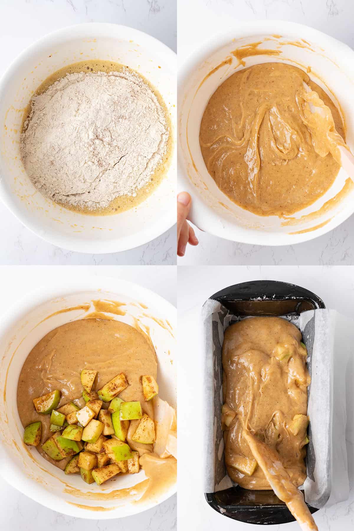 Whip Up the Batter for the apple bread.