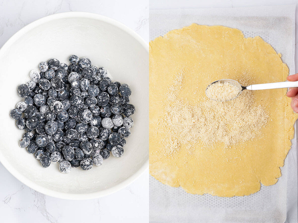 assemble blueberry galette