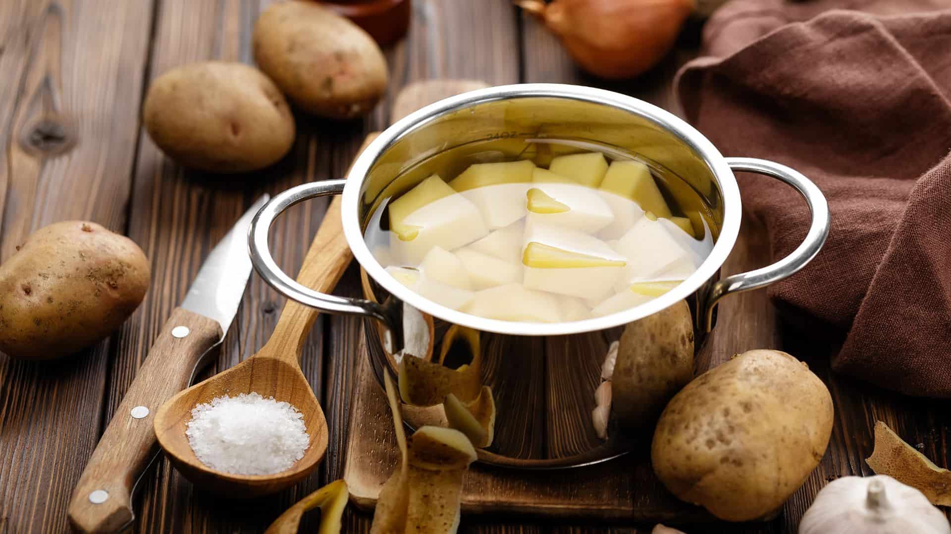 boiling potatoes