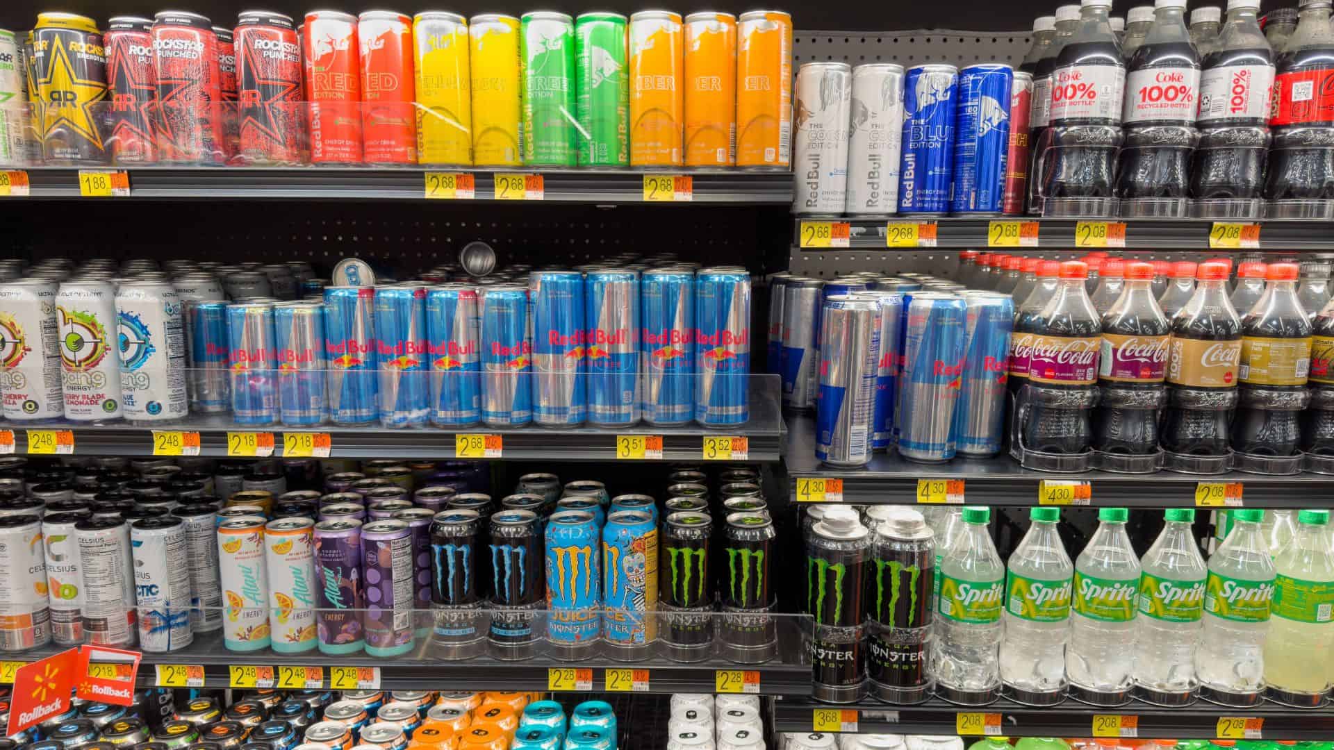 energy drink aisle USA