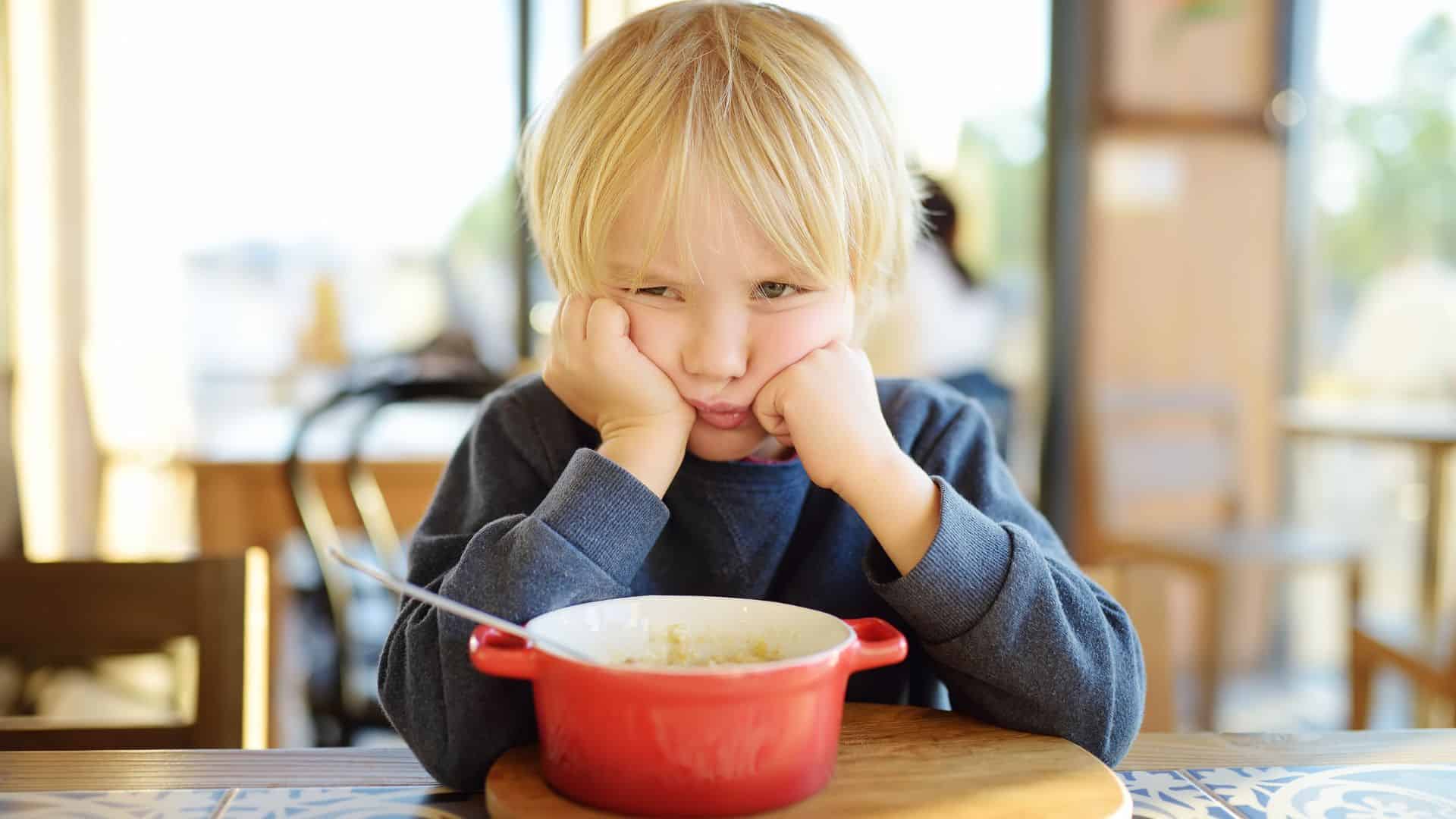 Angry child sitting