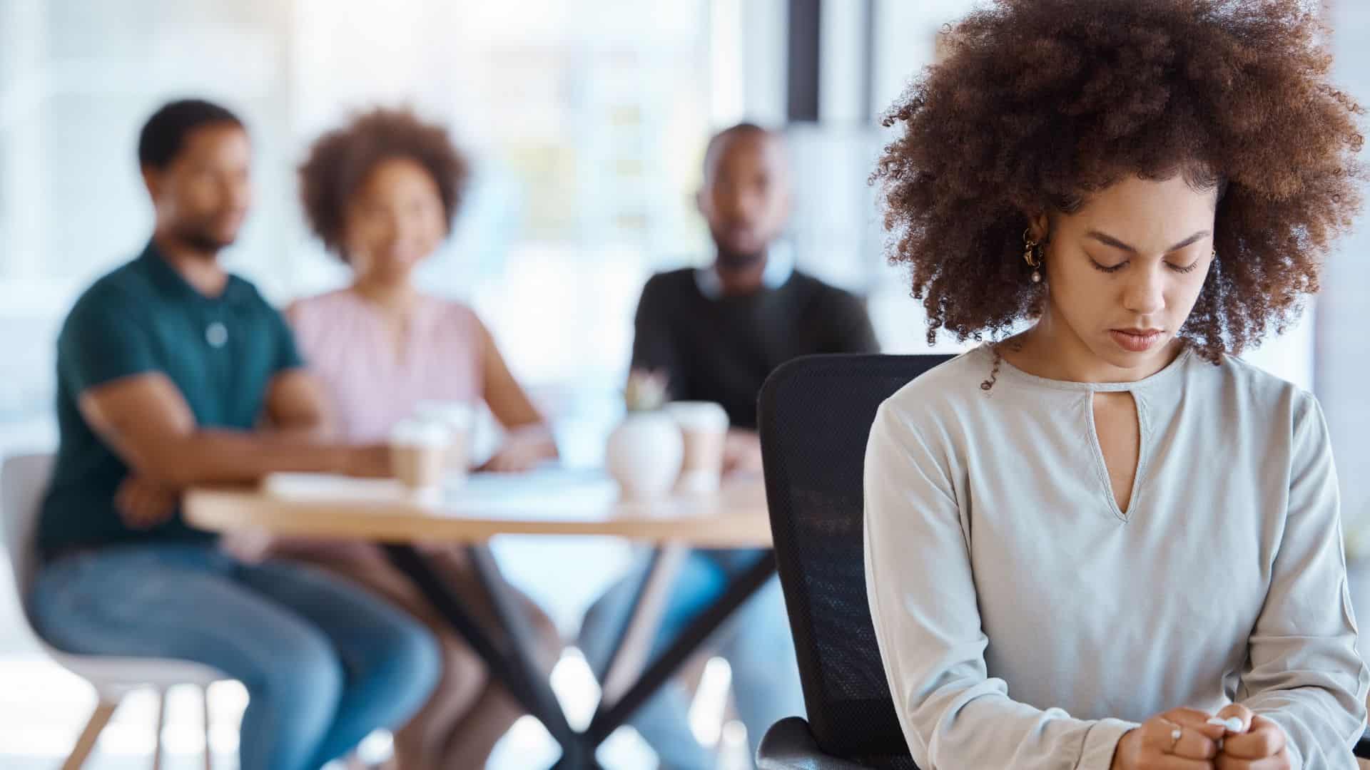 people gossiping about women in office