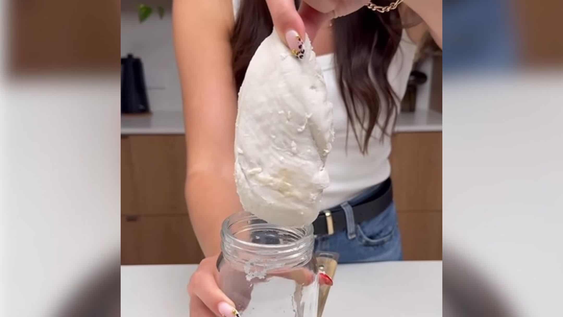 taking chicken out of jar