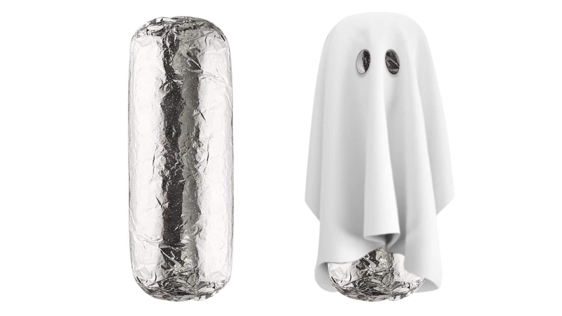 Chipotle burrito and ghost