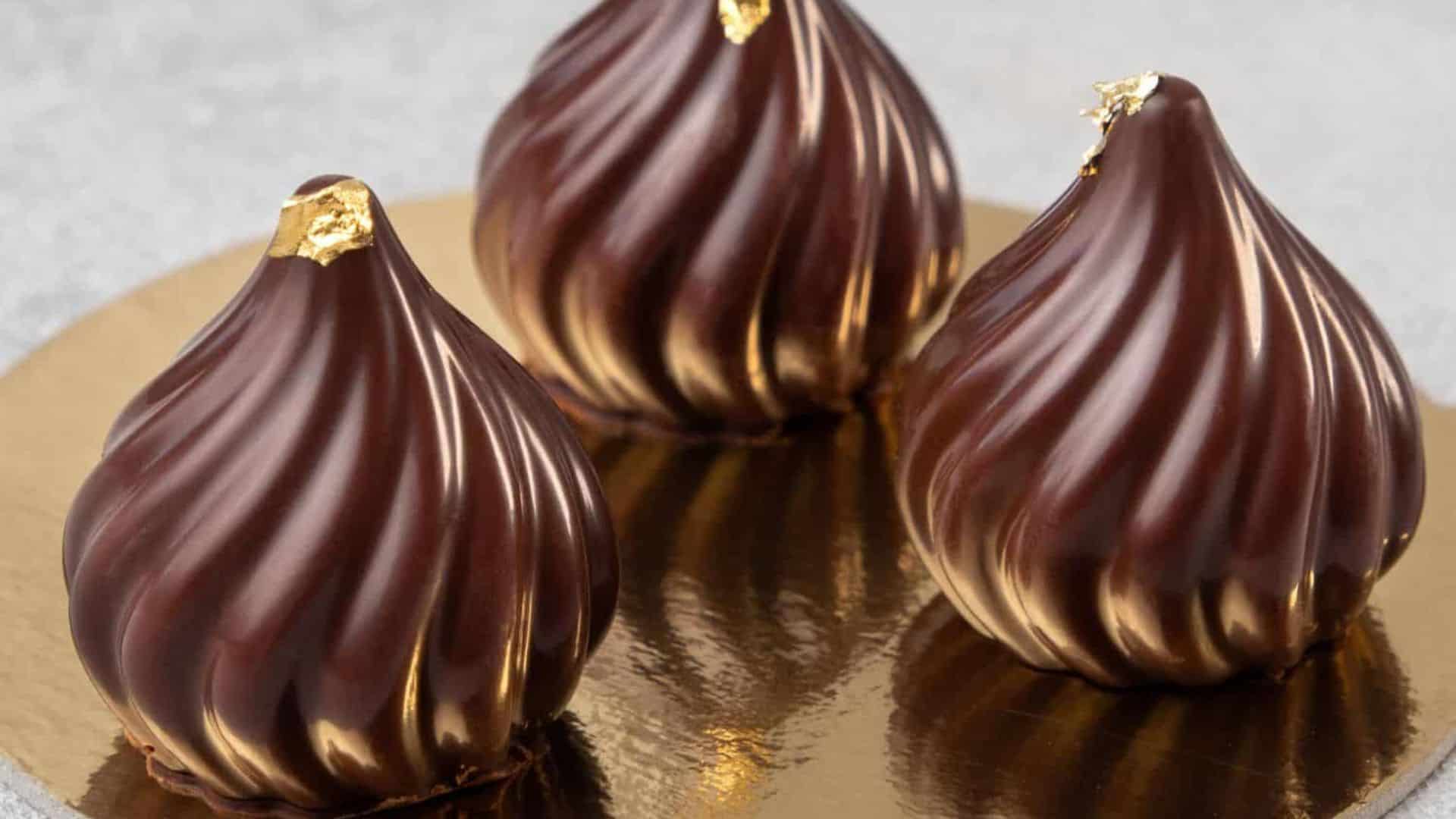 Chocolate Bonbon with Hazelnut.