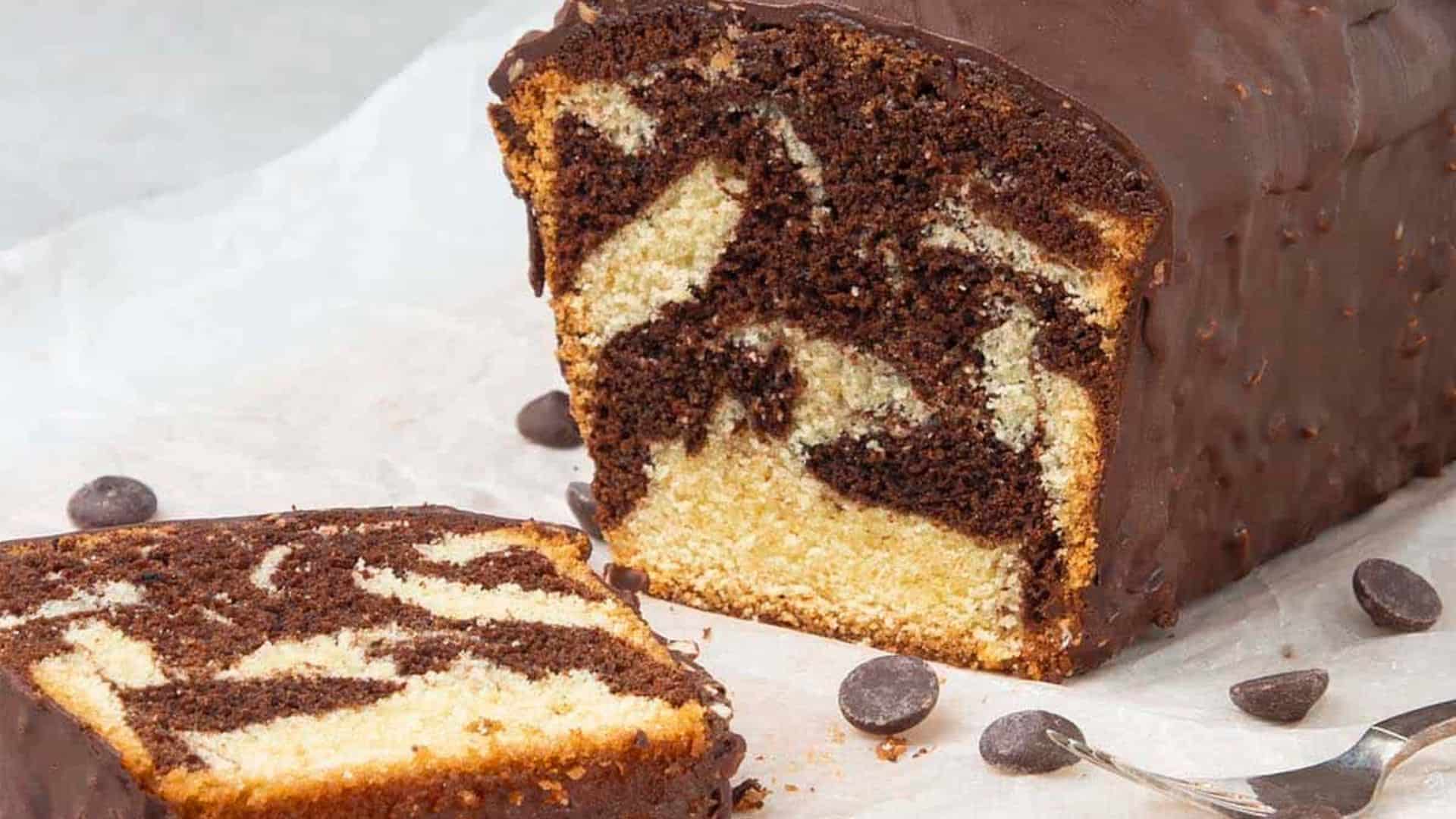 Chocolate Marble Loaf Cake.