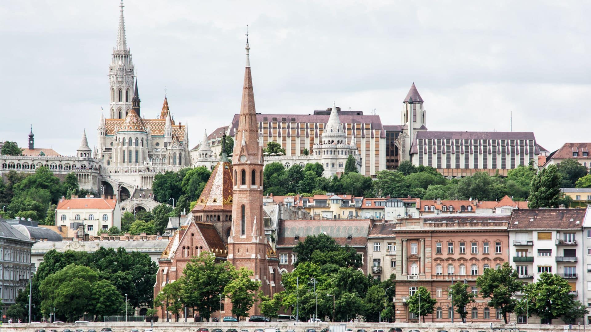 Matthias church, Fishermans bastion and Calvinist church