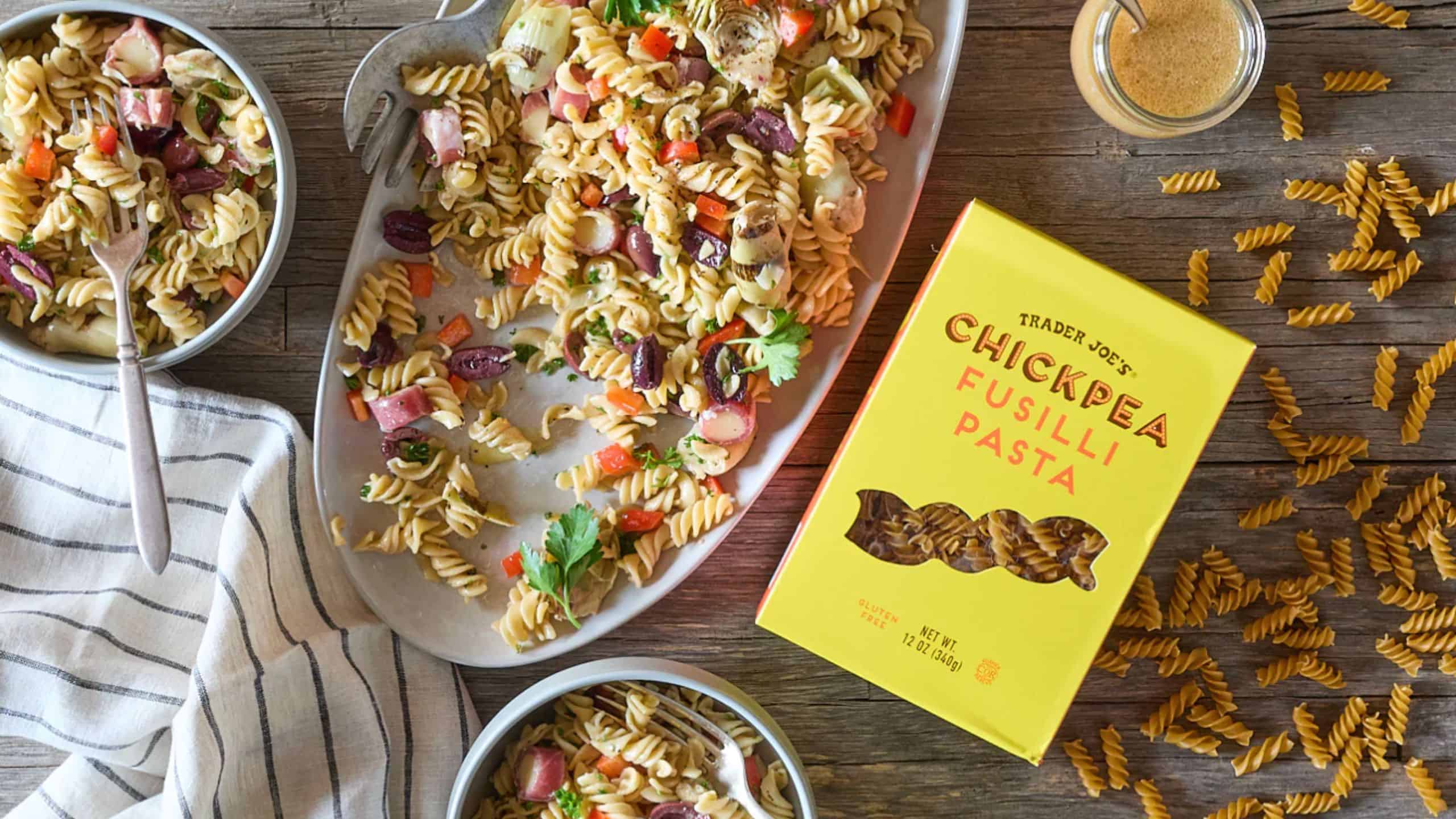 Chickpea Fusilli Pasta at Trader Joe's.