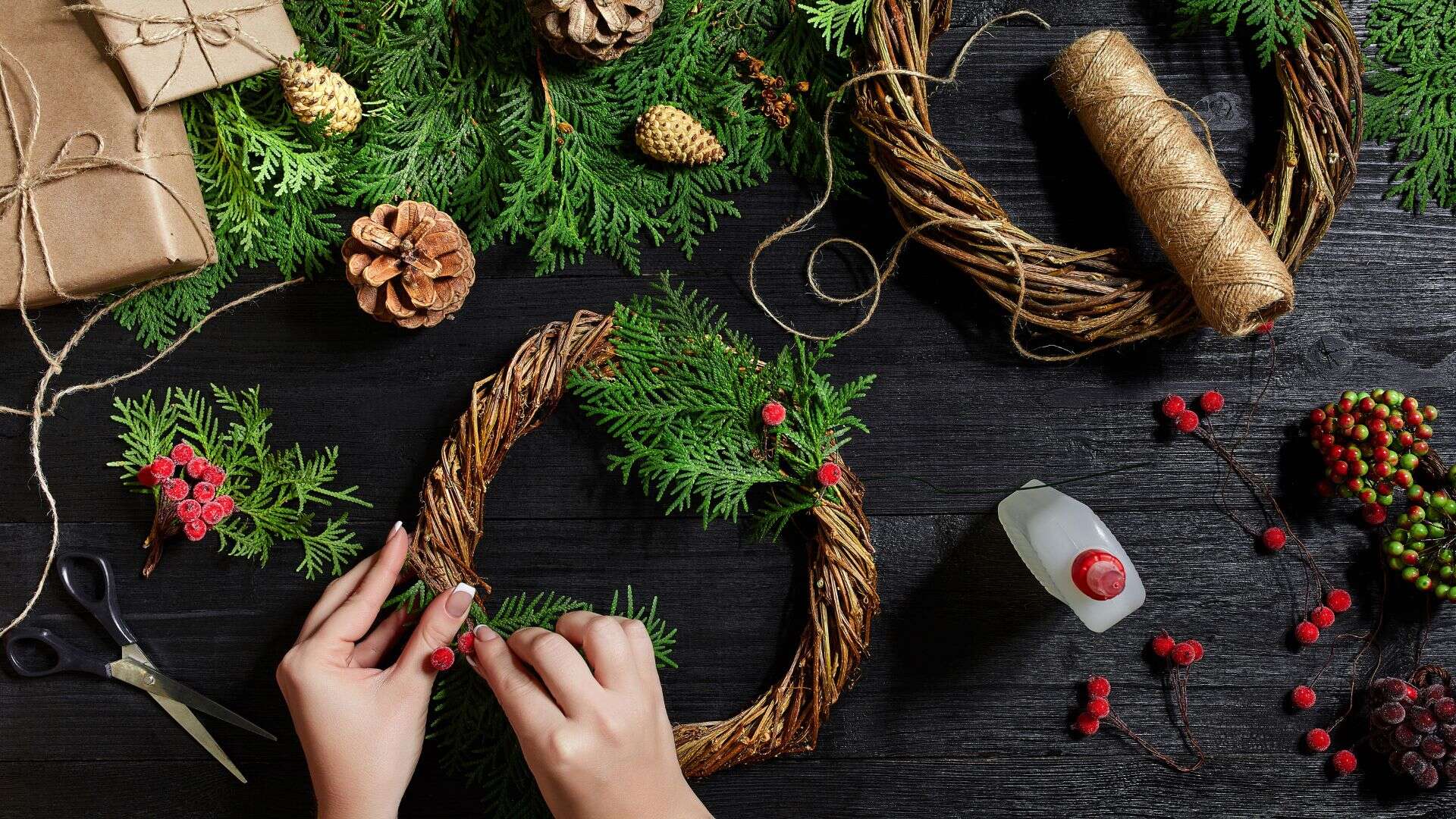 making wreath