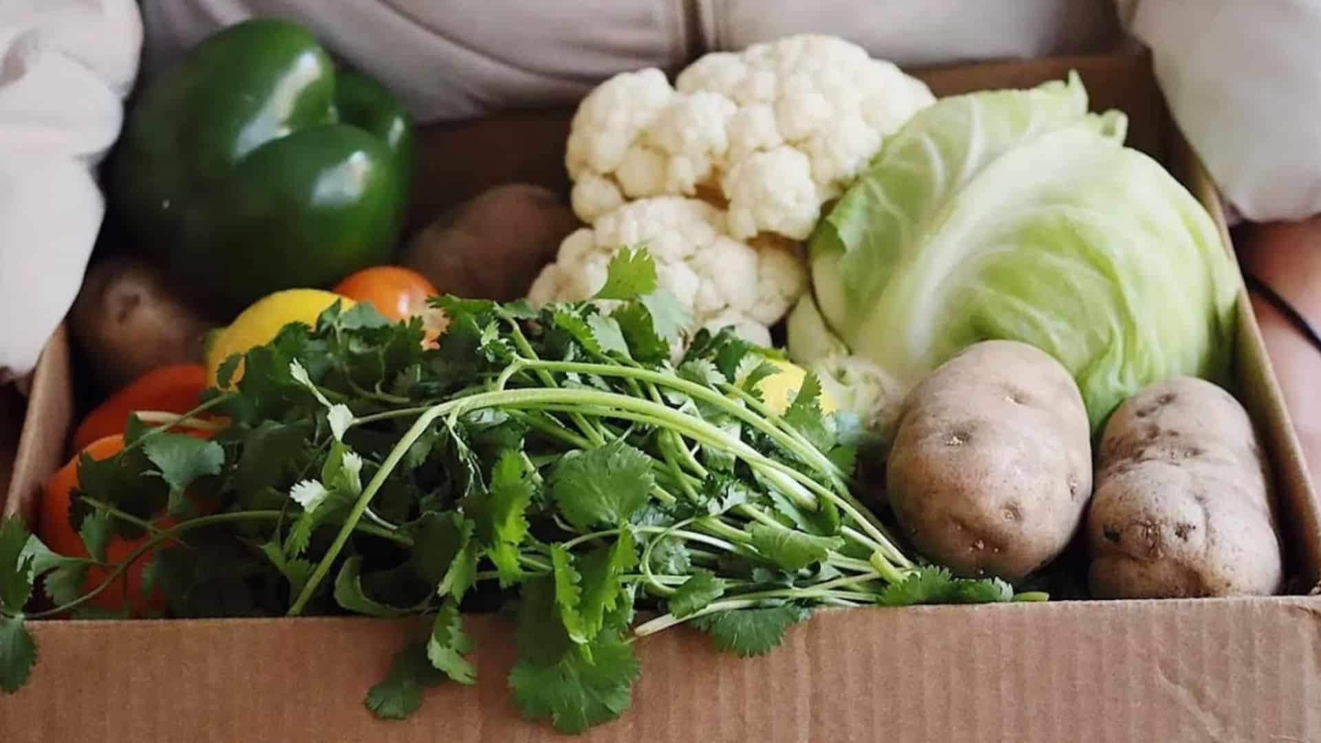 vegetables in a box